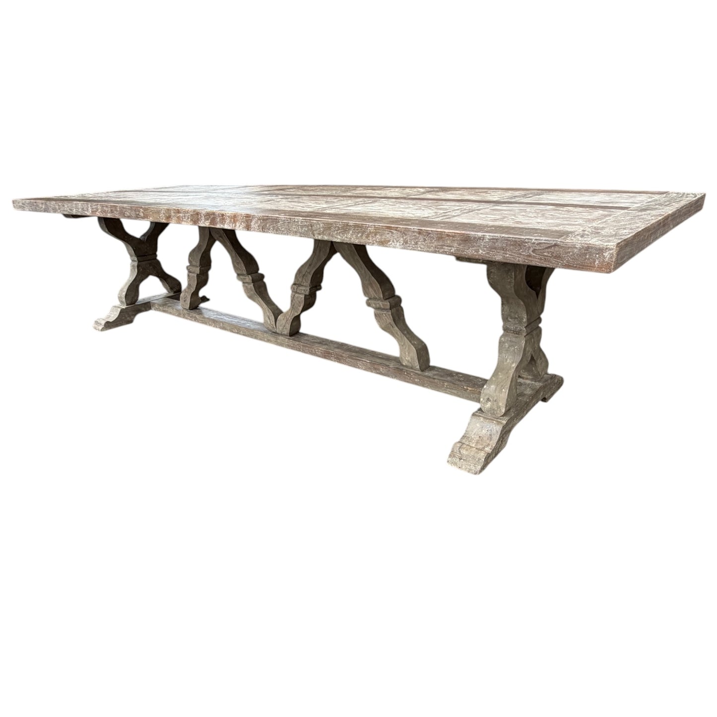 Flamant “Reggie” 3.2m Dining Table – Handmade Reclaimed Wood Country House Style