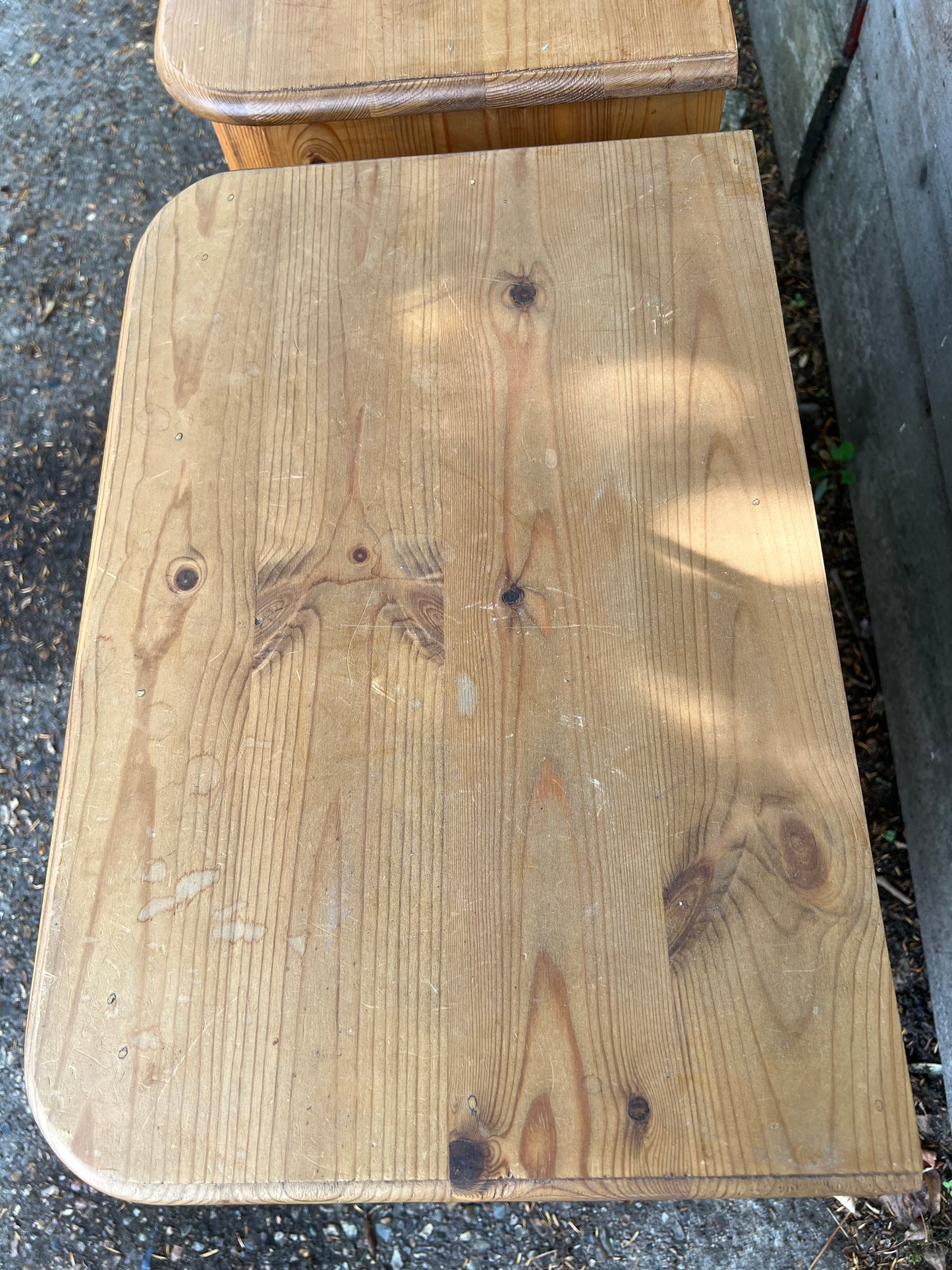 Pair Solid Pine Bedside Tables