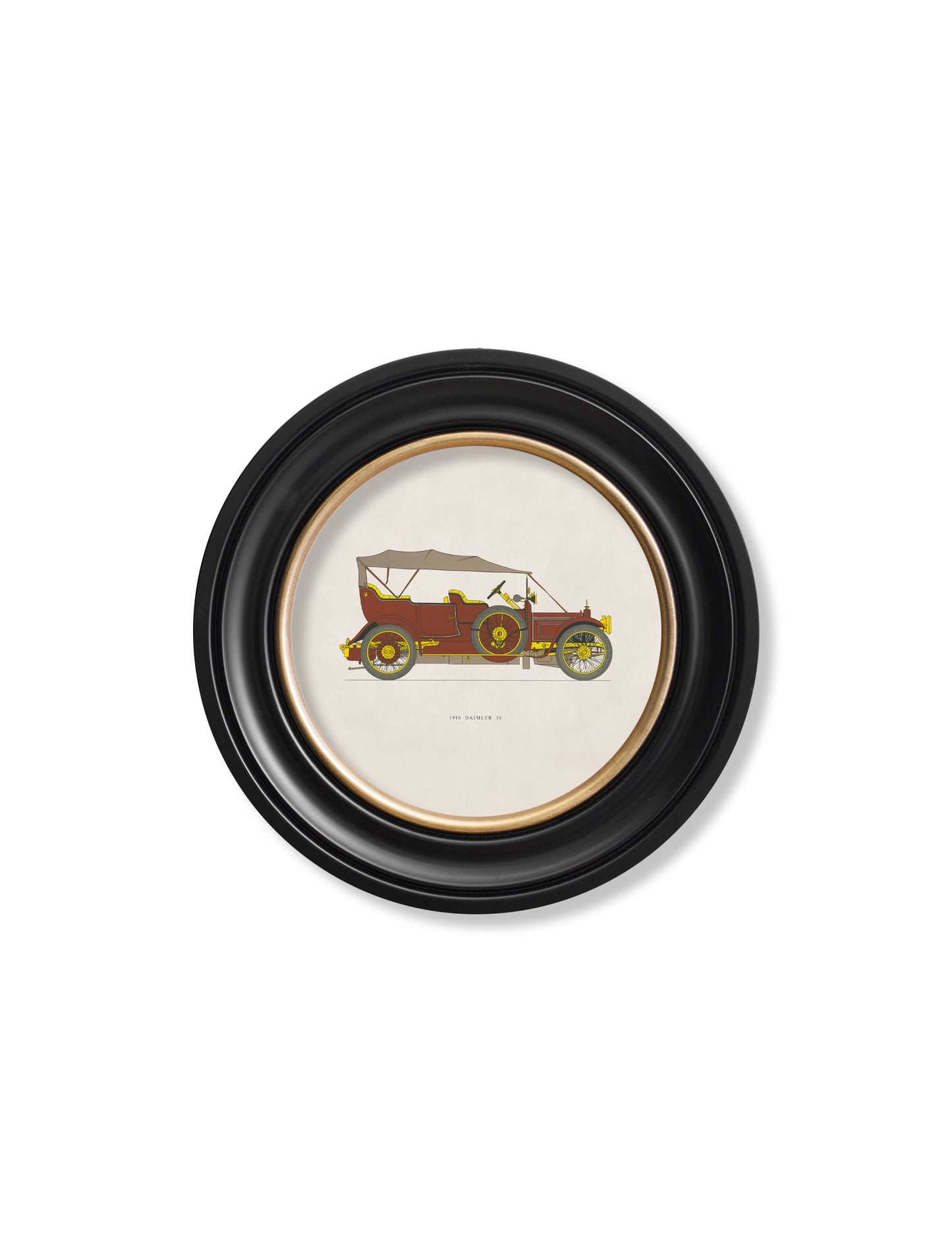 1910 daimler 38 - premium glass-fronted framed art print with solid wood frame, ideal for modern interiors