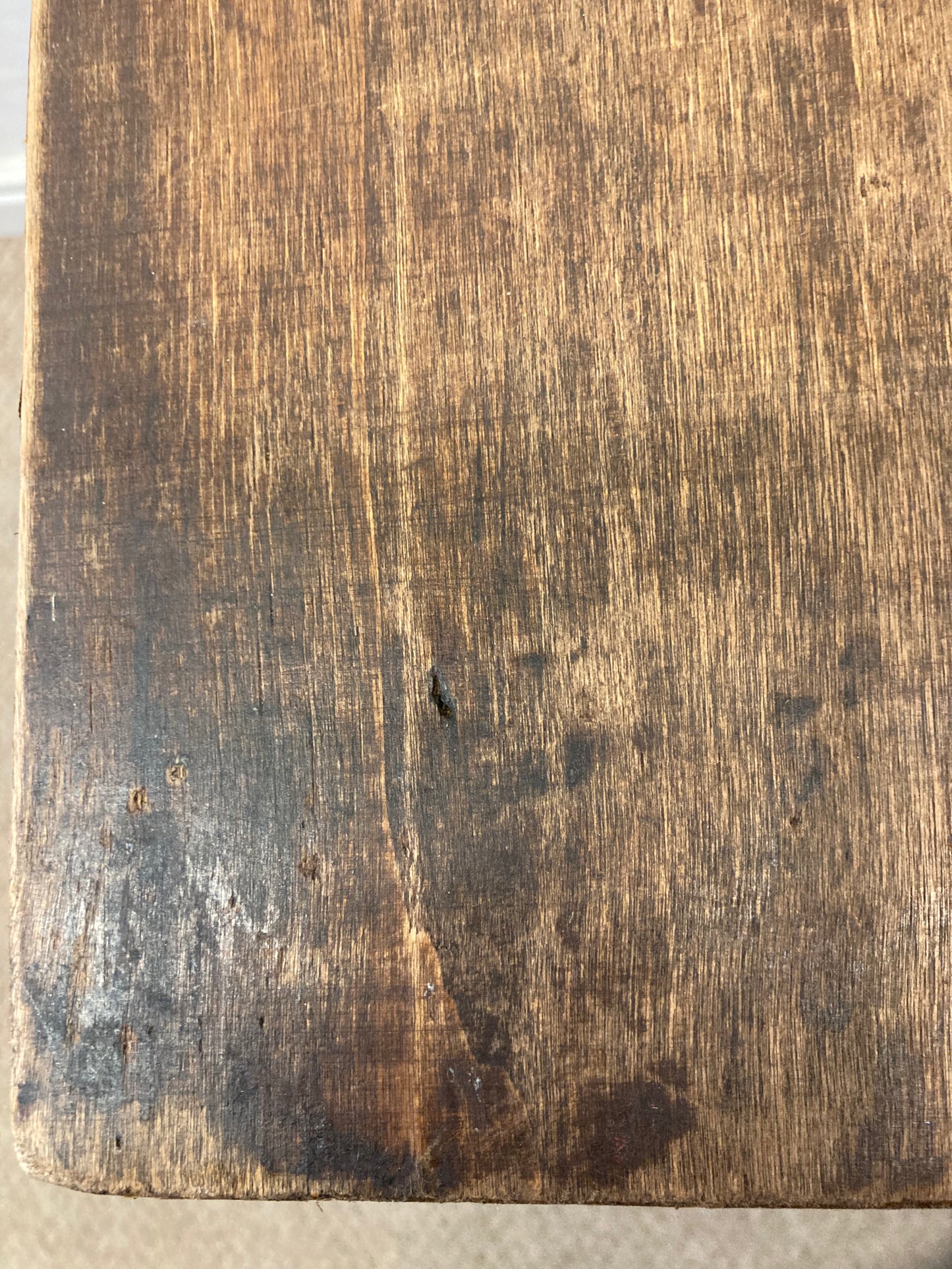 Vintage Oak Small Table With A Drawer To One End