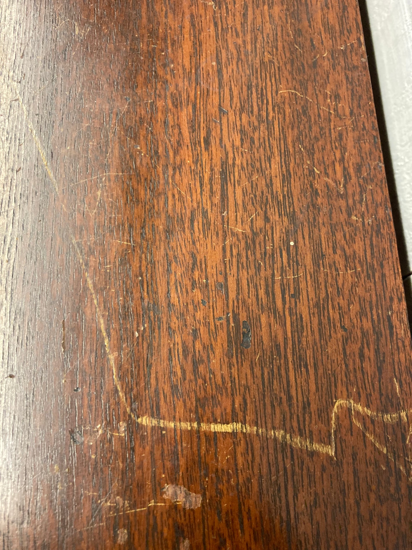 Antique Solid Oak Glazed Cabinet With Shelves On Castors