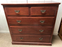 Load image into Gallery viewer, Victorian Mahogany Chest Of Five Drawers

