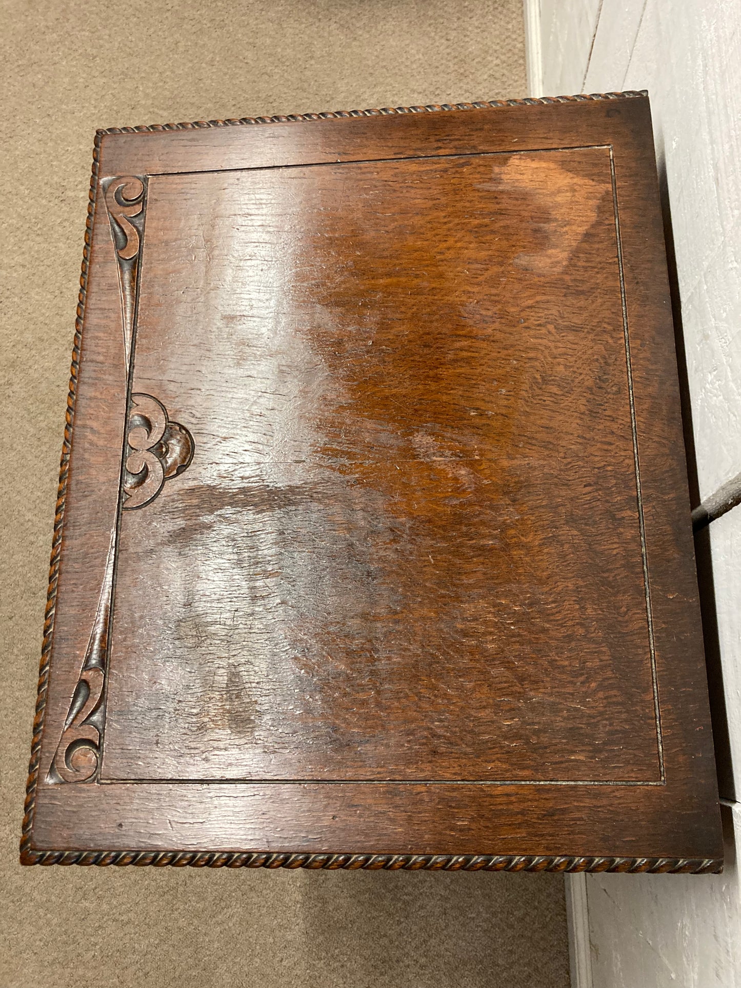 Antique Side Table Lamp Table Six Small Drawers In Need Of Some TLC