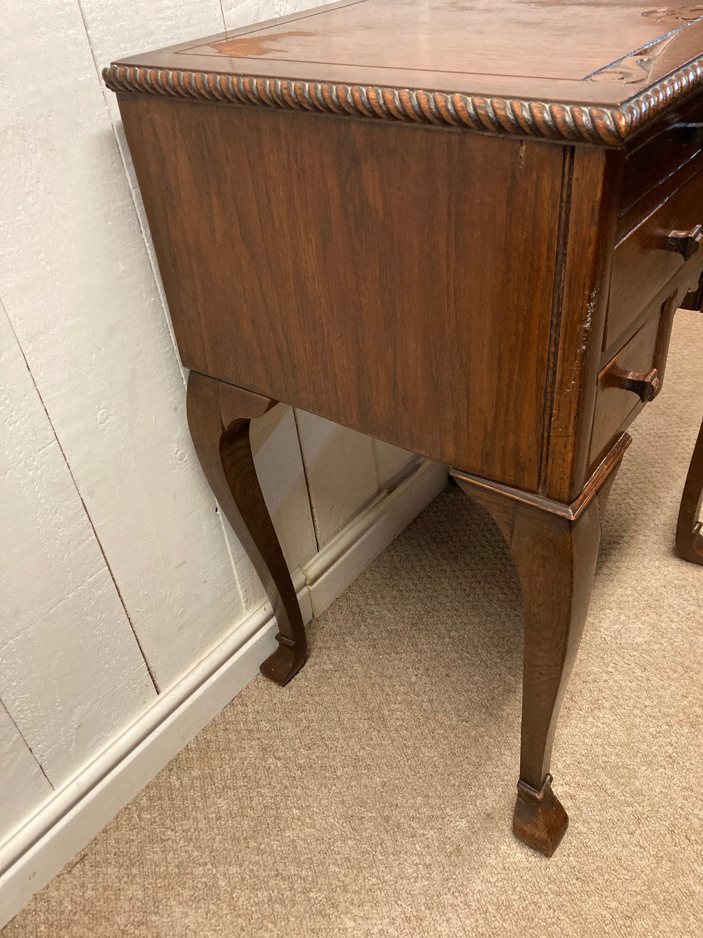 Antique Side Table Lamp Table Six Small Drawers In Need Of Some TLC