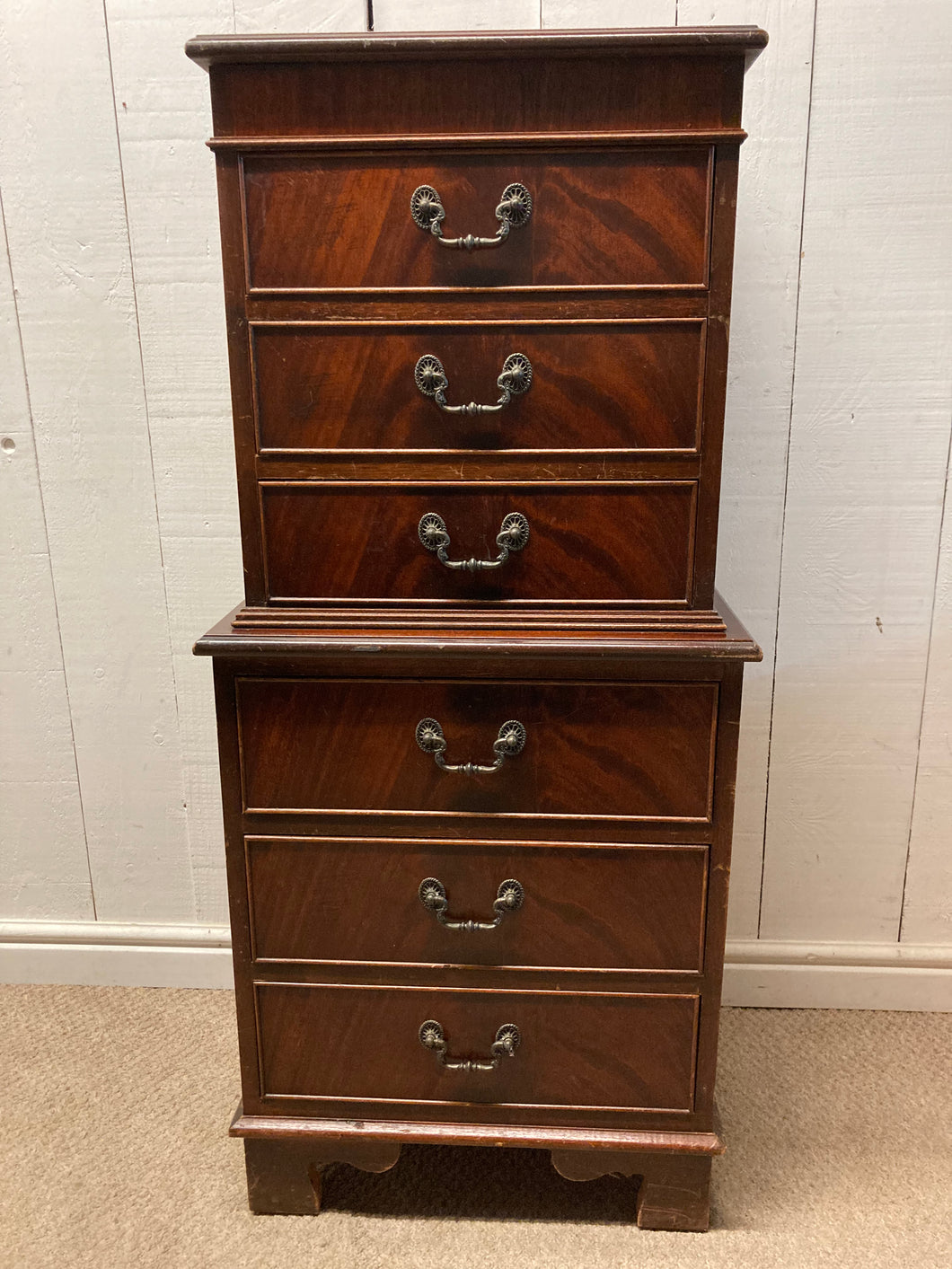 Mahogany Chest On Chest Six Drawers