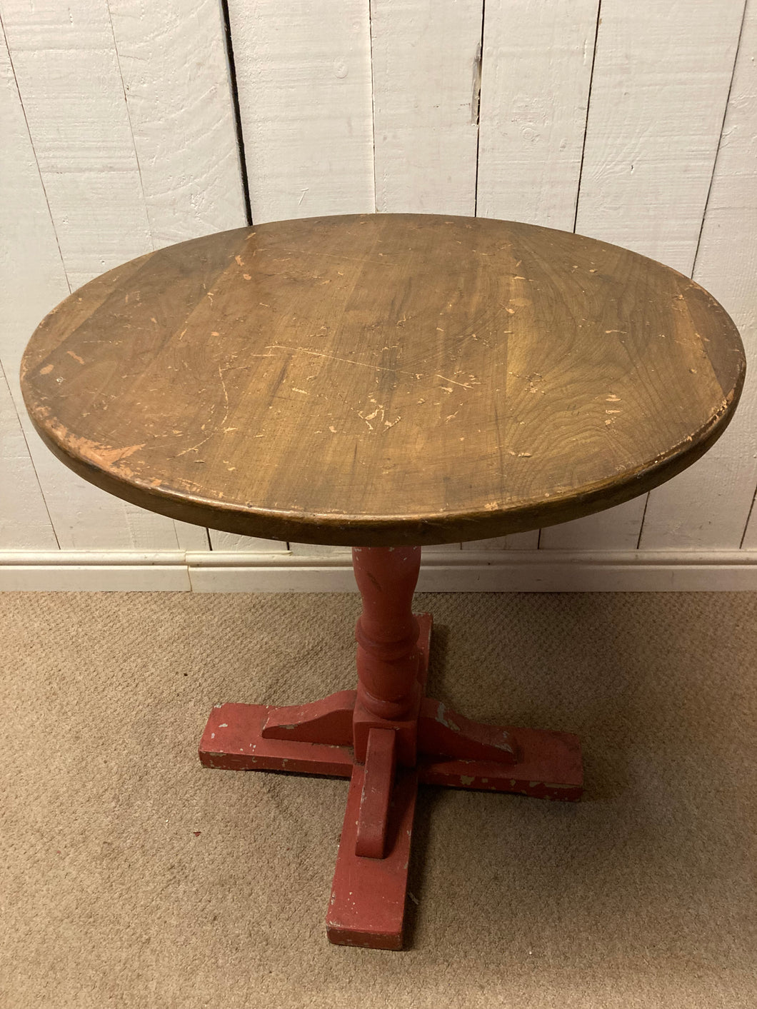 Solid Round Painted Pedestal Dining Table Kitchen Table
