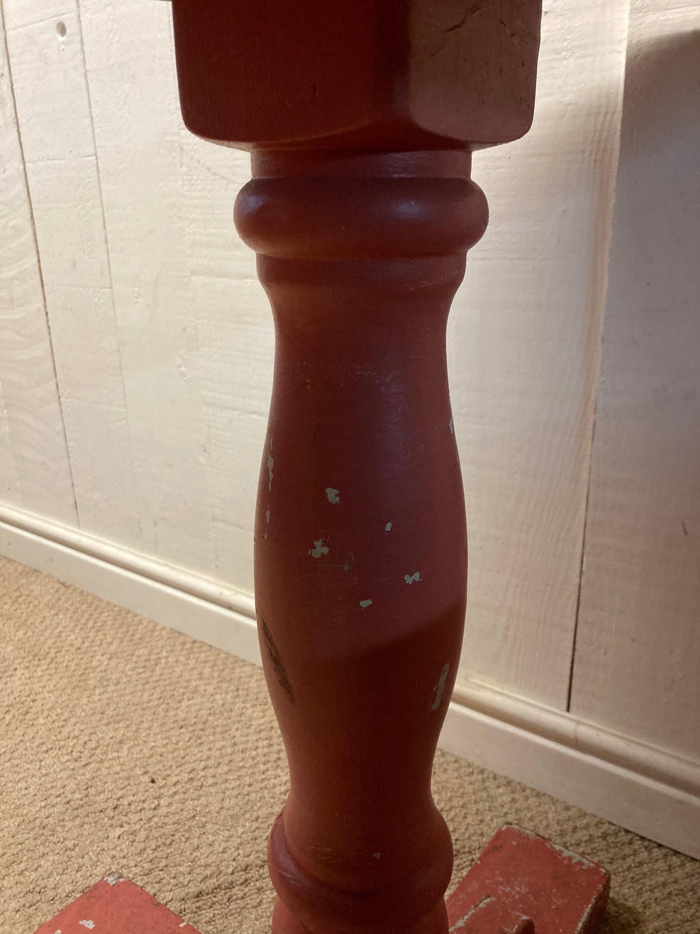 Solid Round Painted Pedestal Dining Table Kitchen Table