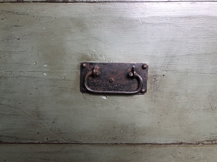 Large Blanket Chest Storage Trunk With Union Jack Style Pattern To Top And Front