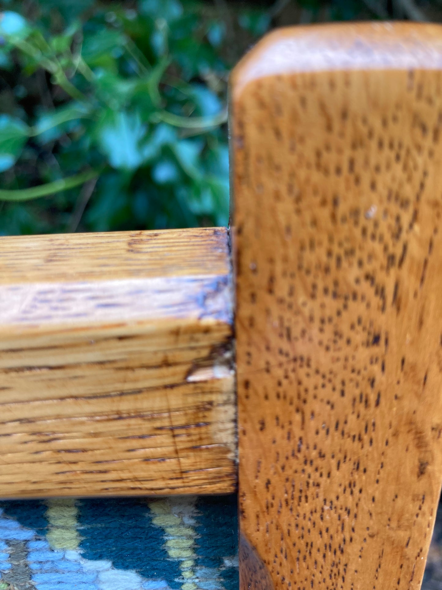 Acacia Wood Embroidered Fire Screen