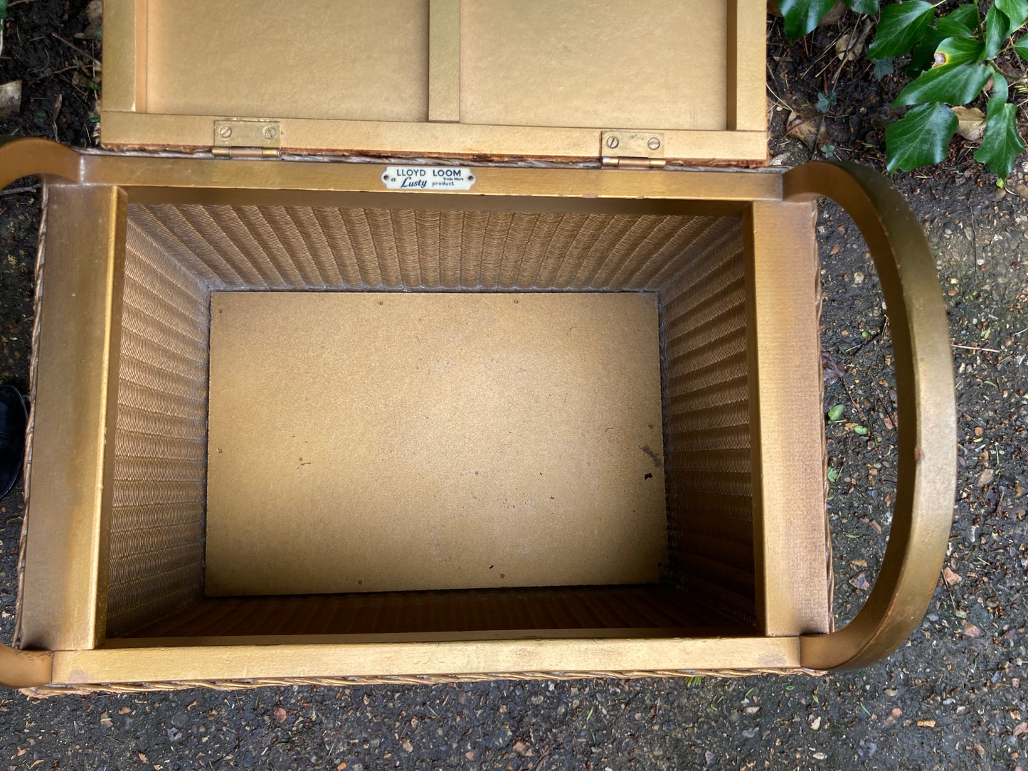 Lloyd Loom Storage Seat In Need Of Reupholstering