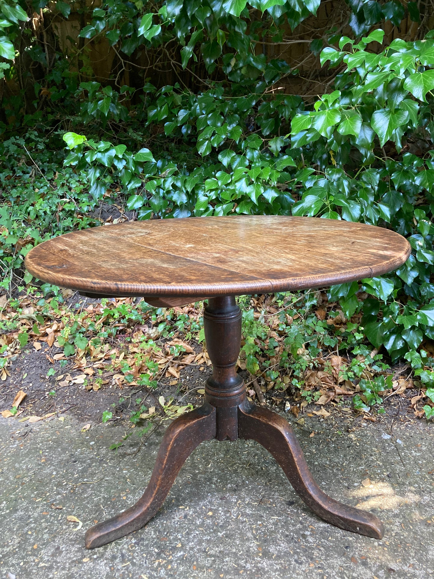 Antique Tilt Top Oak Table