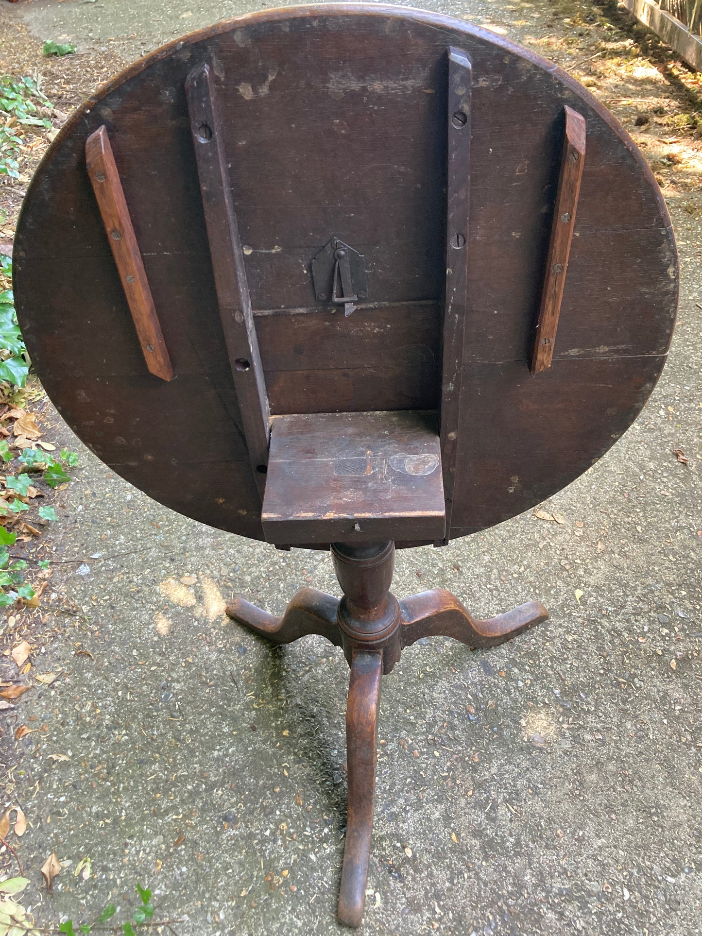 Antique Tilt Top Oak Table
