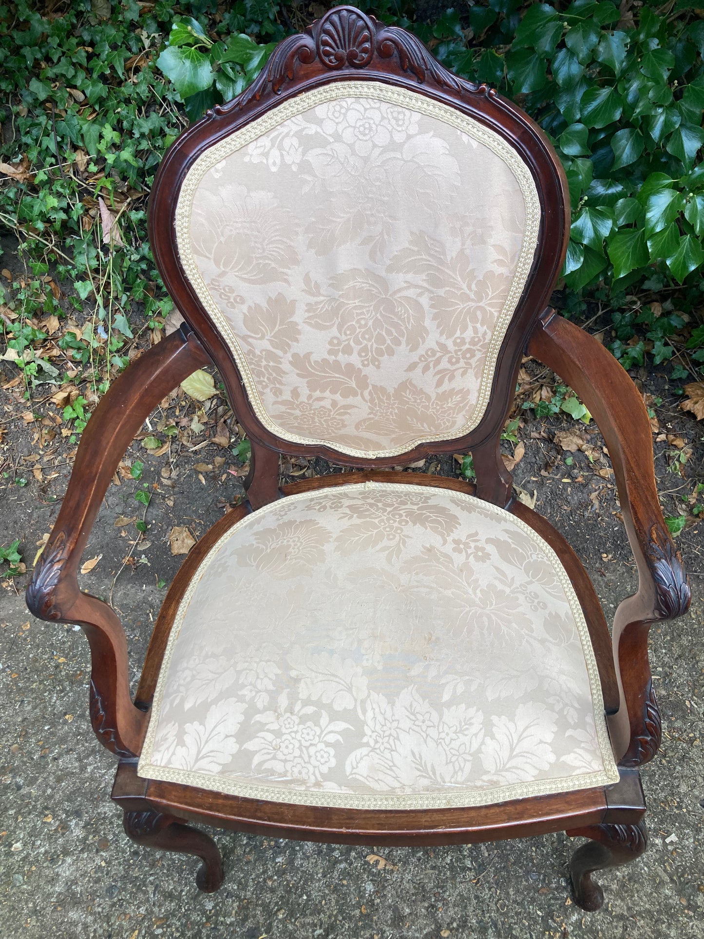 Vintage Mahogany French Style Armchair