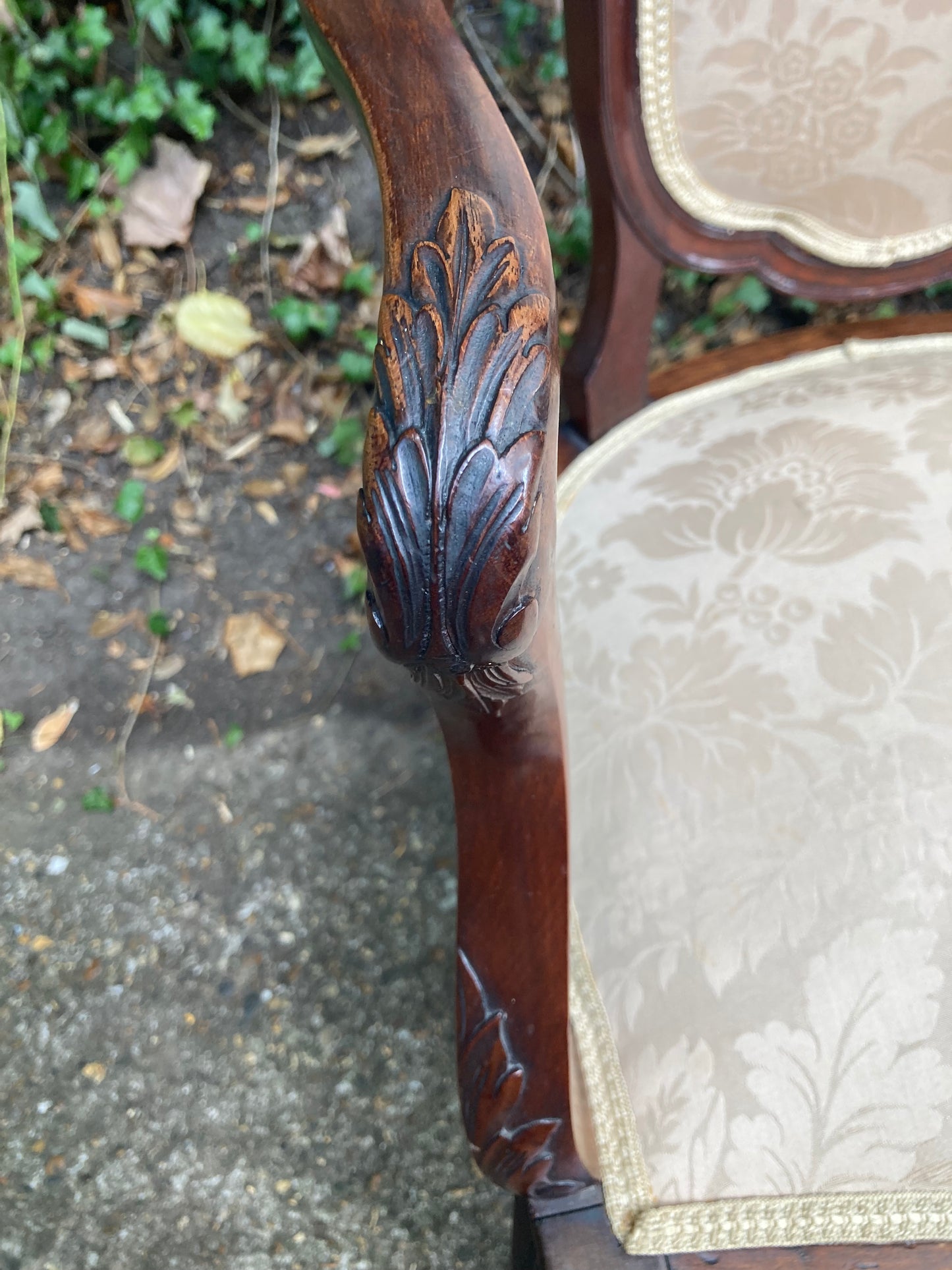Vintage Mahogany French Style Armchair