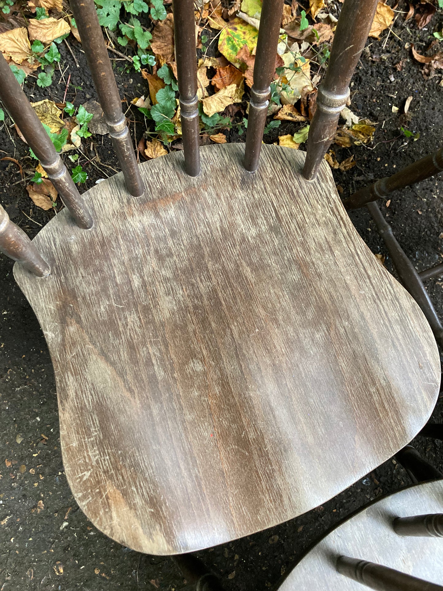 Set Of Four Spindle Back Chairs