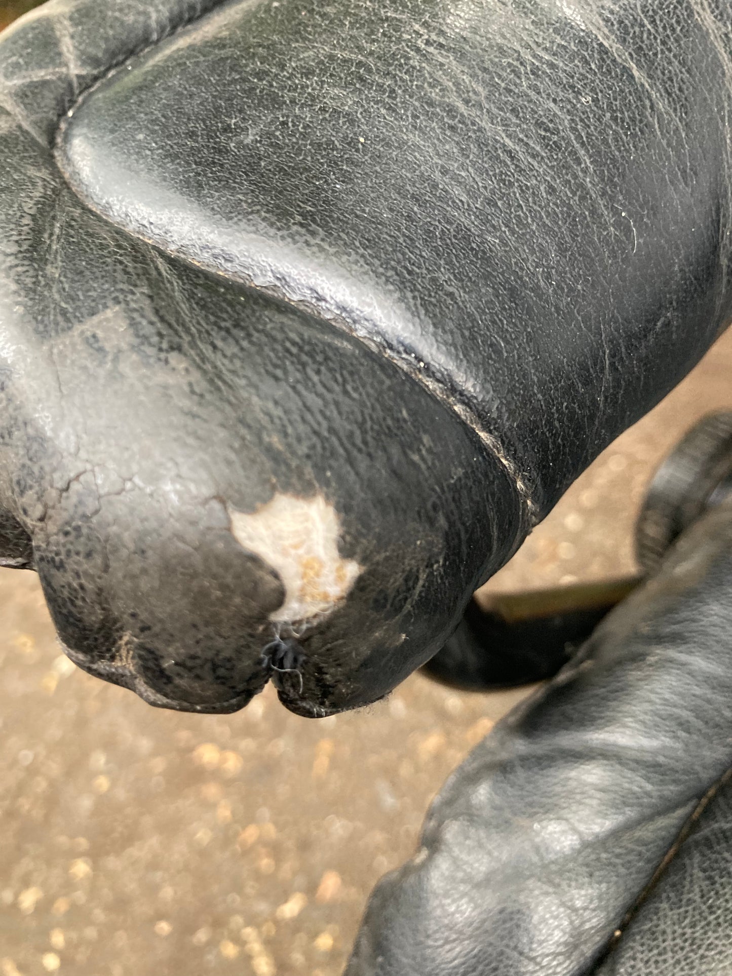 Ekornes Stressless Black Leather Reclining Swivel Armchair