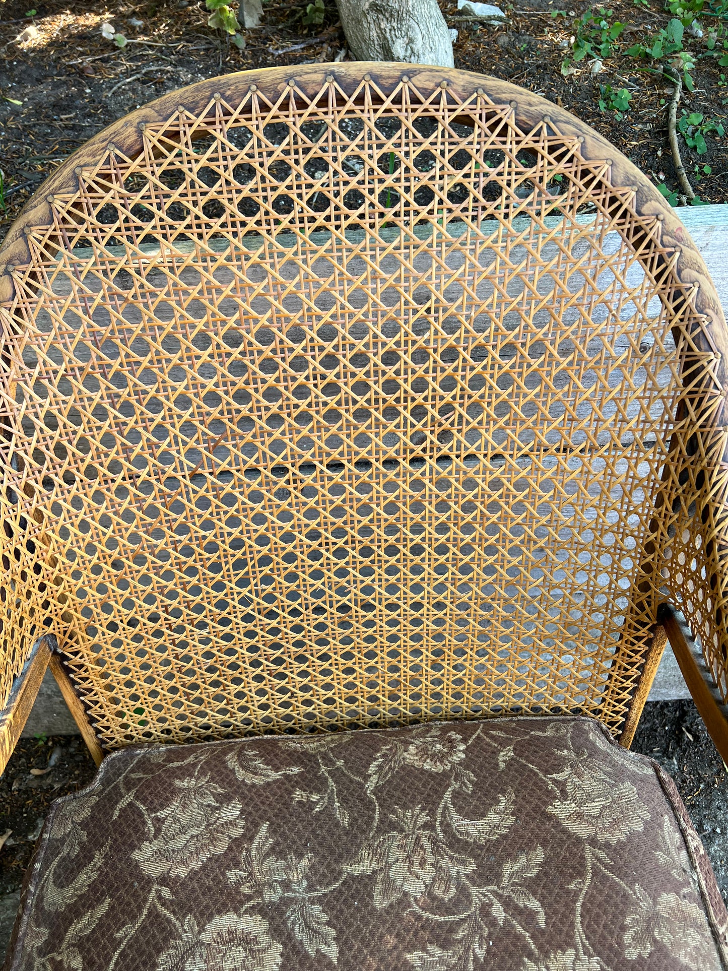 1940’s Beech Framed “Birchcraft” Cane Back Low Armchair