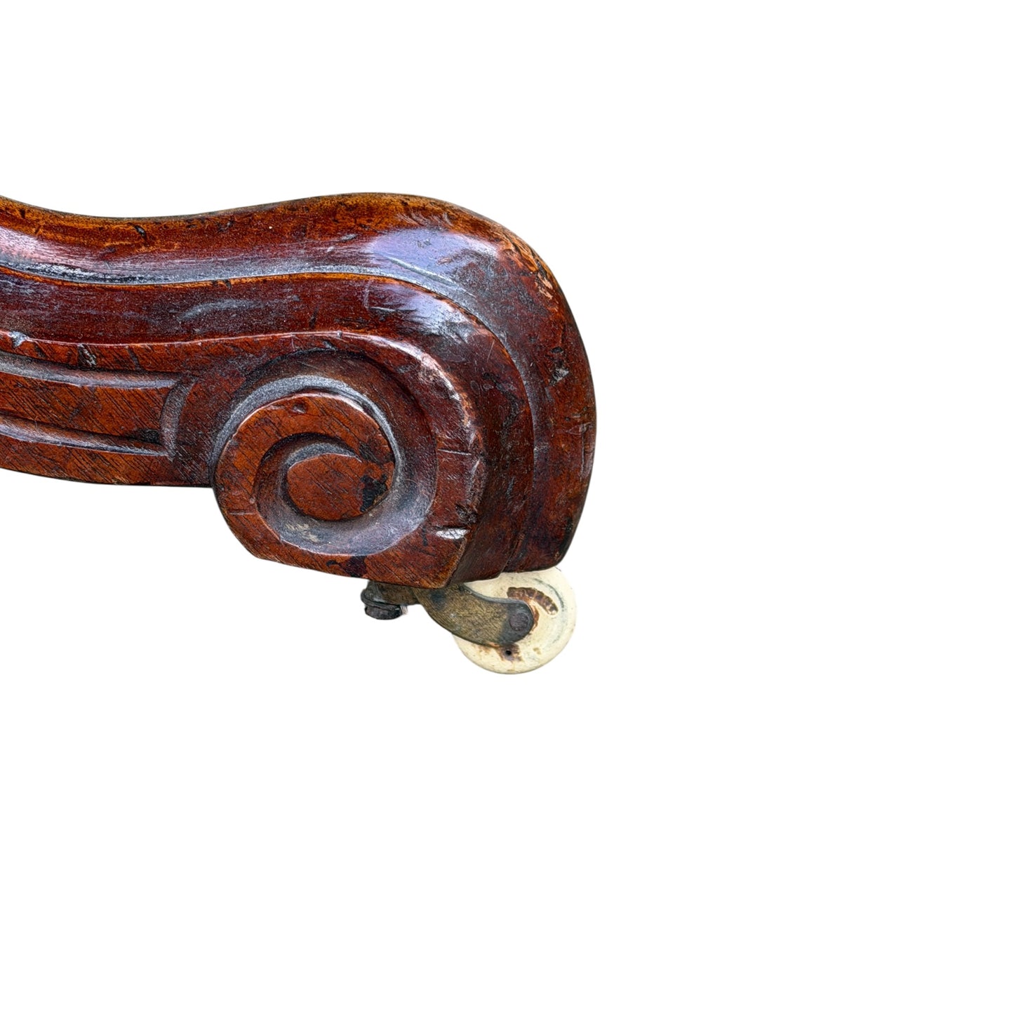 Victorian Mahogany Round Dining Table – Carved Pedestal Base – Antique Circular Kitchen Table – 122cm