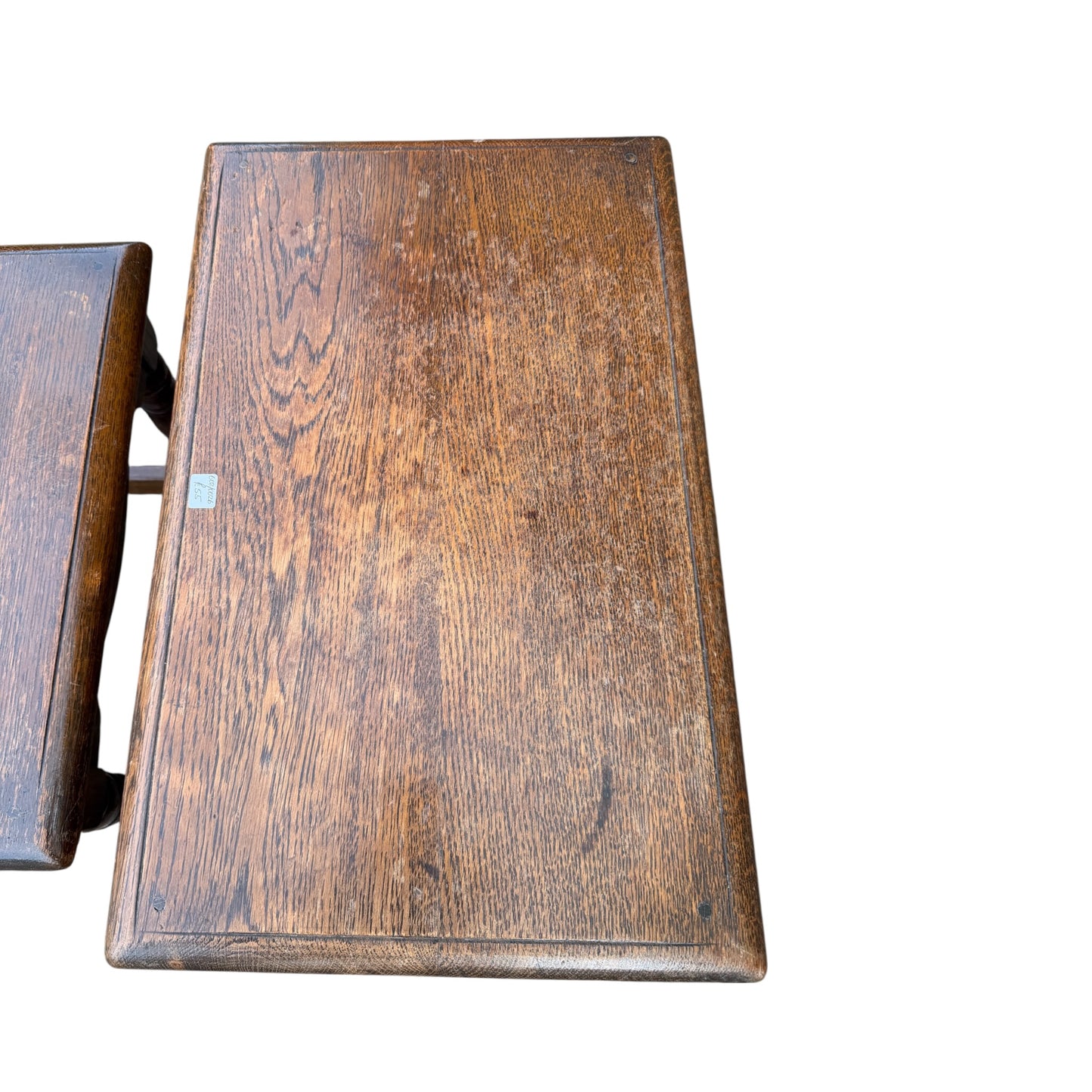 Vintage Oak Nest of Tables – Set of Three Oak Occasional Tables – Traditional Nesting Side Tables