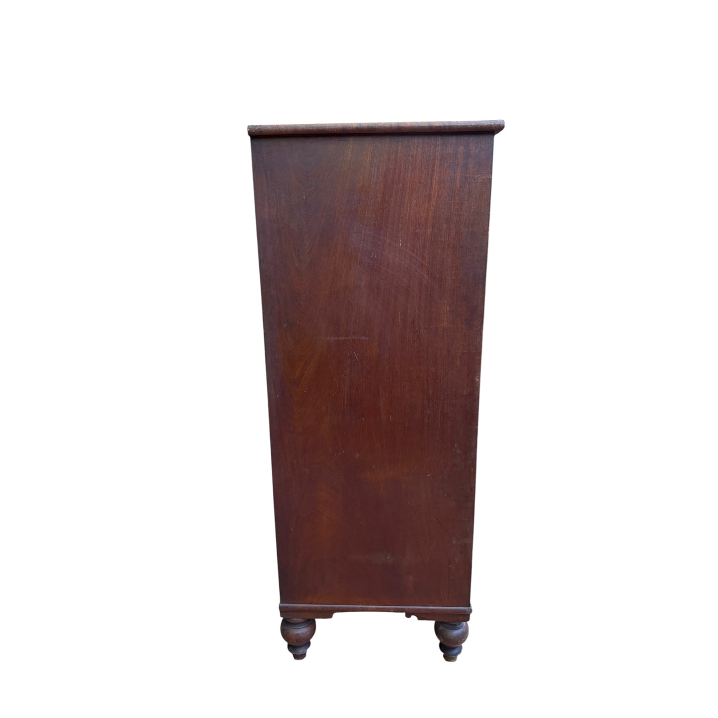 Antique Victorian Mahogany Chest of Drawers - Large 5 Drawer Tallboy