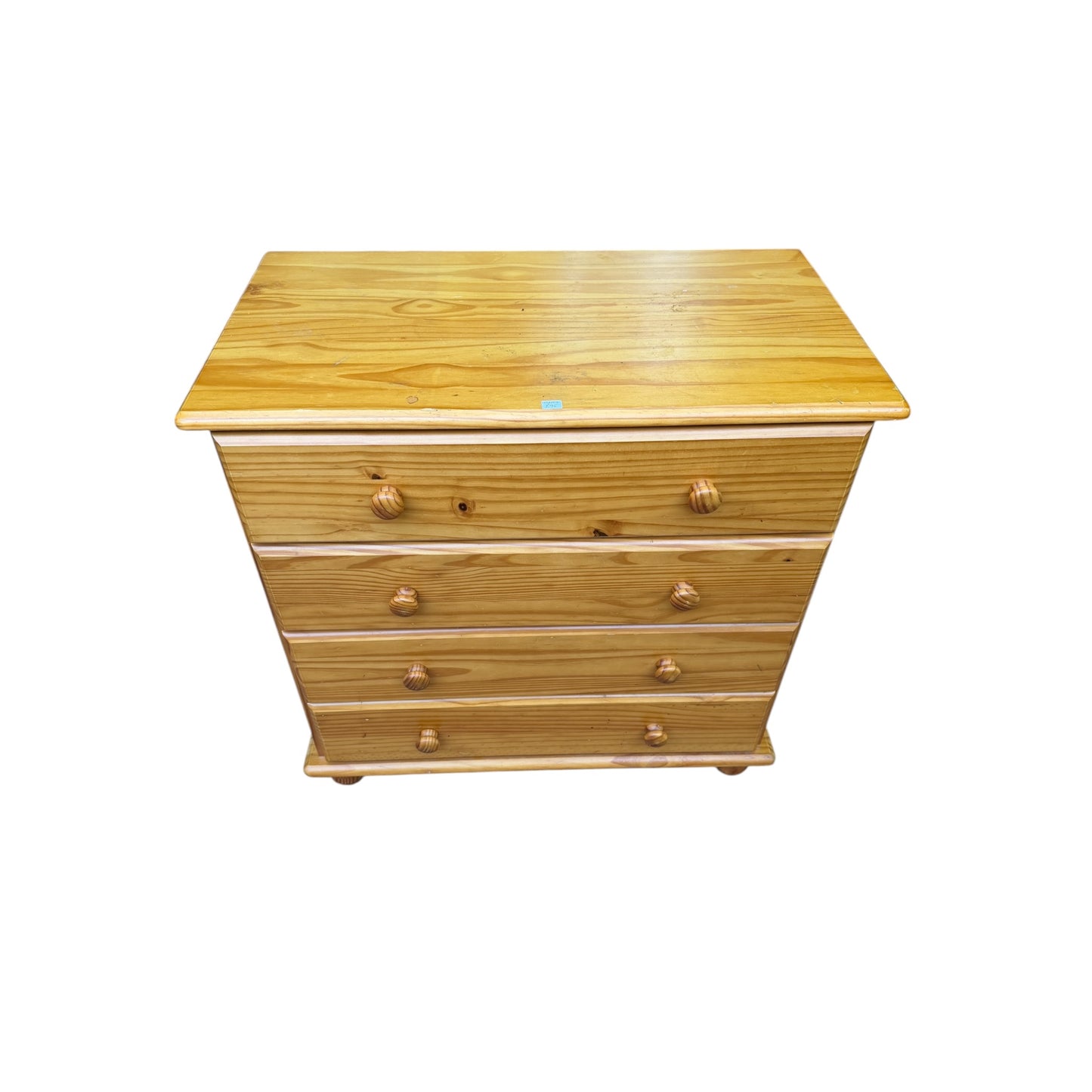 Contemporary Pine Chest of Drawers – 4 Drawer Solid Wood Bedroom Storage Unit