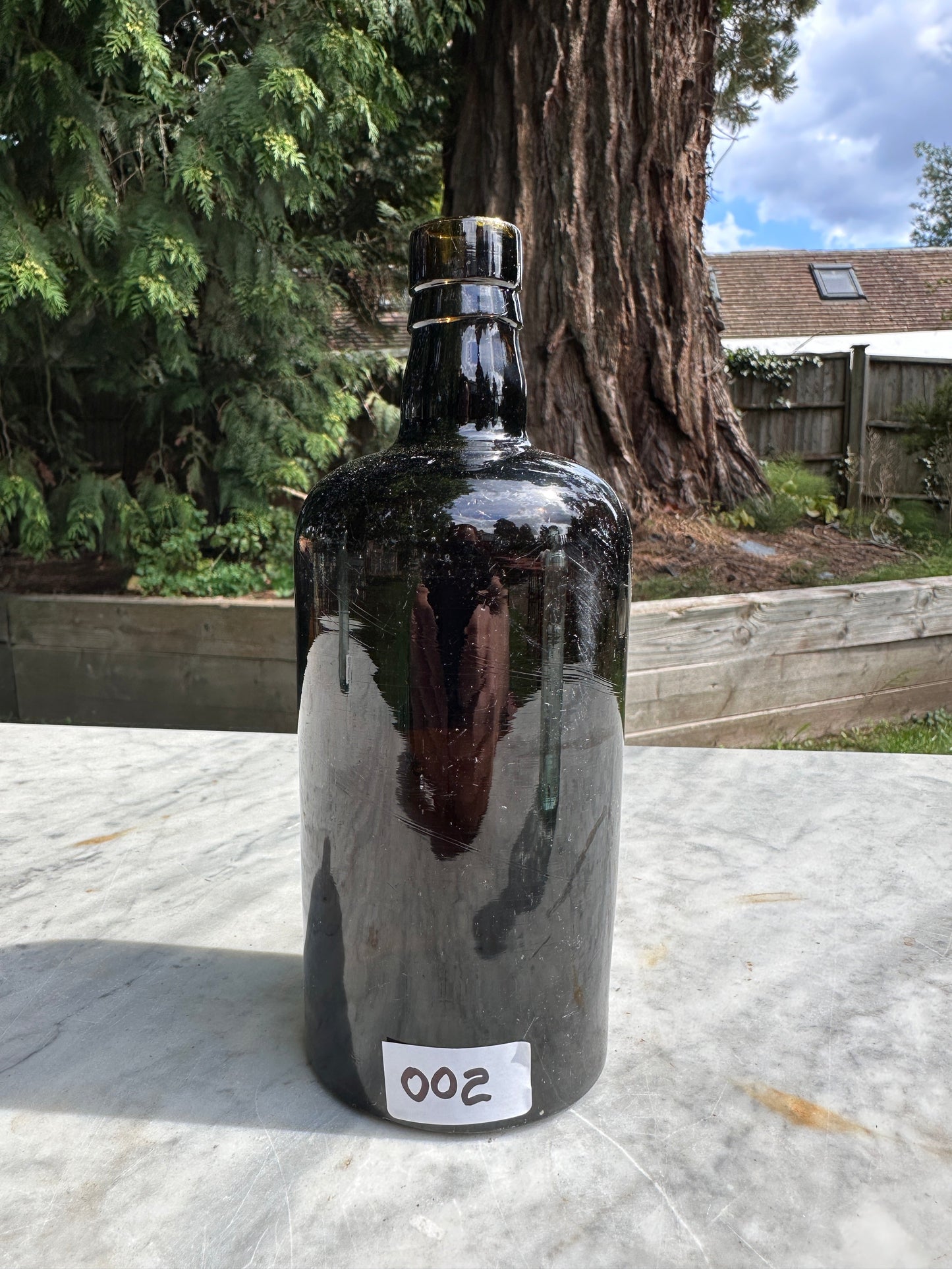 Unbranded Vintage Antique Brown Glass Bottle - Glass Bottle