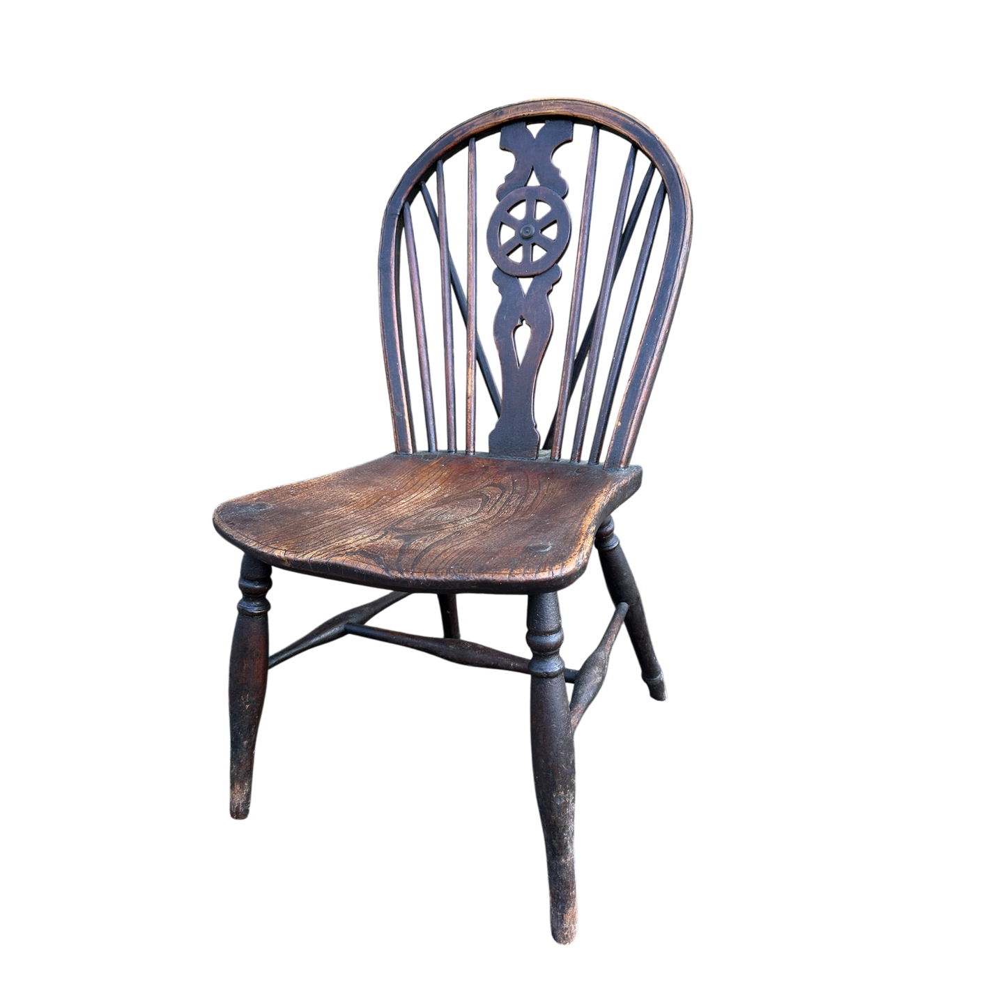 Antique Wheel Back Occasional Kitchen Dining Chair