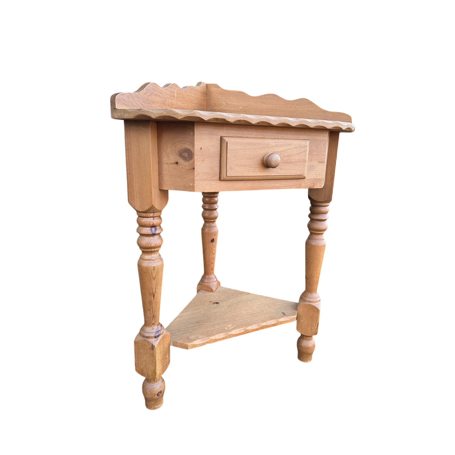 Solid Pine Corner Occasional Table