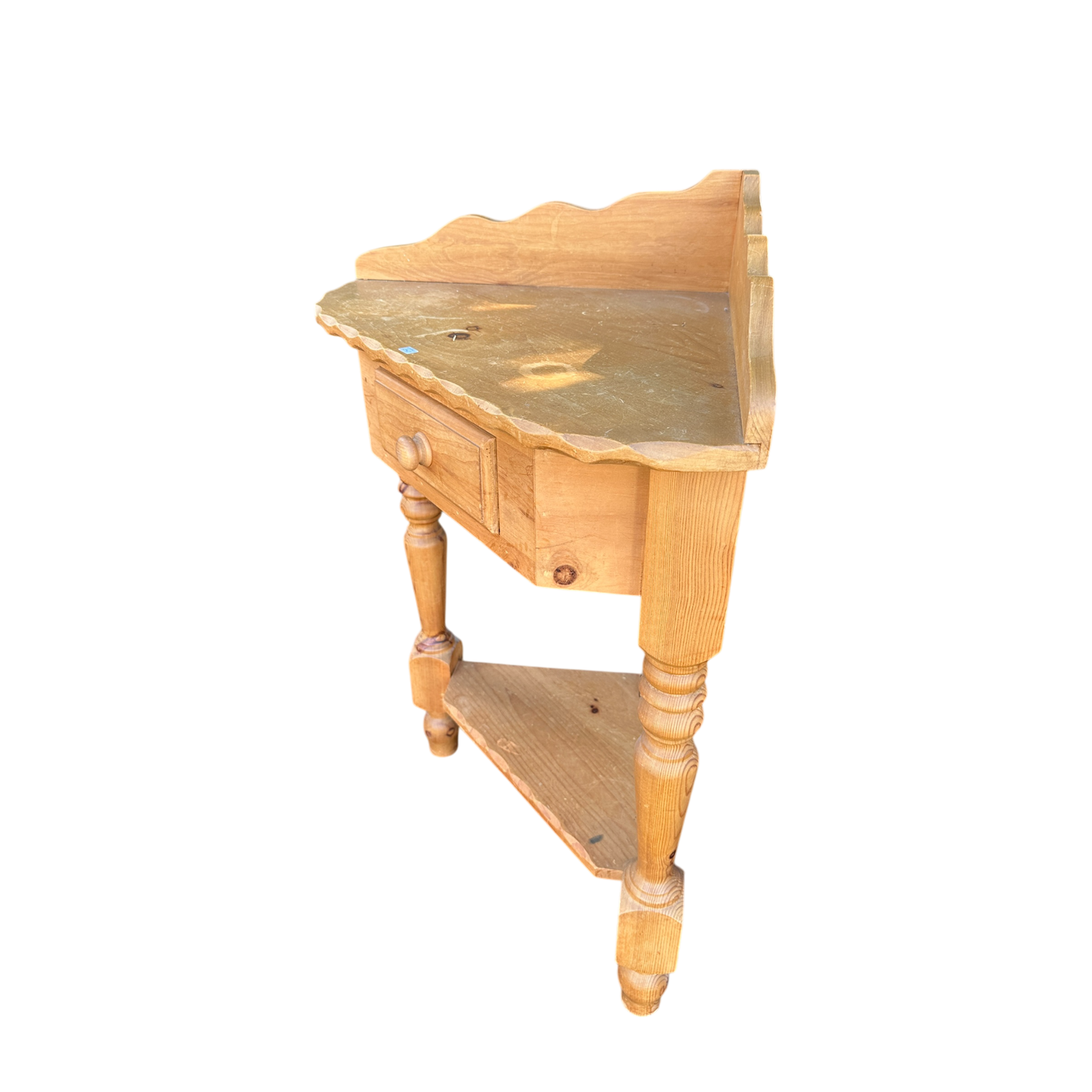 Solid Pine Corner Occasional Table