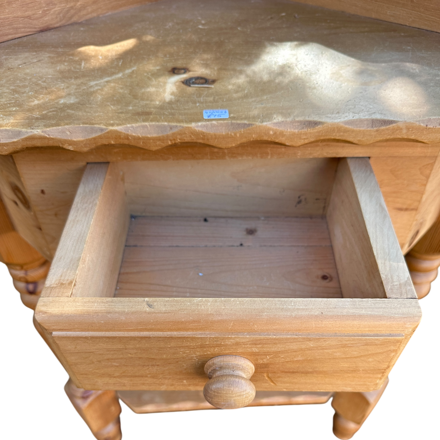 Solid Pine Corner Occasional Table