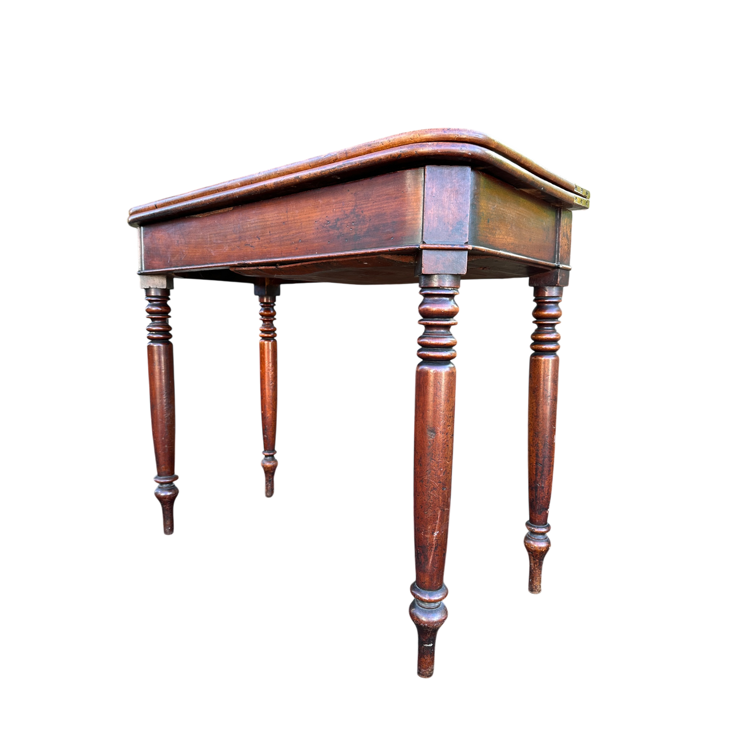 Antique Fold Out Swivel Cart Table / Tea Table Console