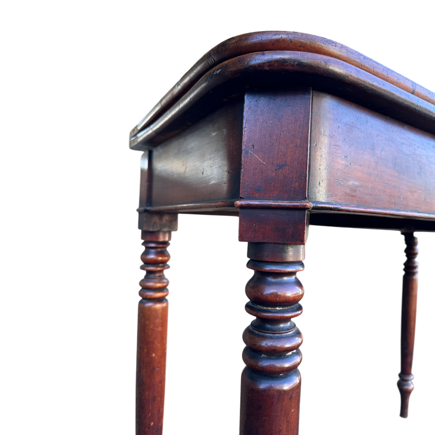 Antique Fold Out Swivel Cart Table / Tea Table Console