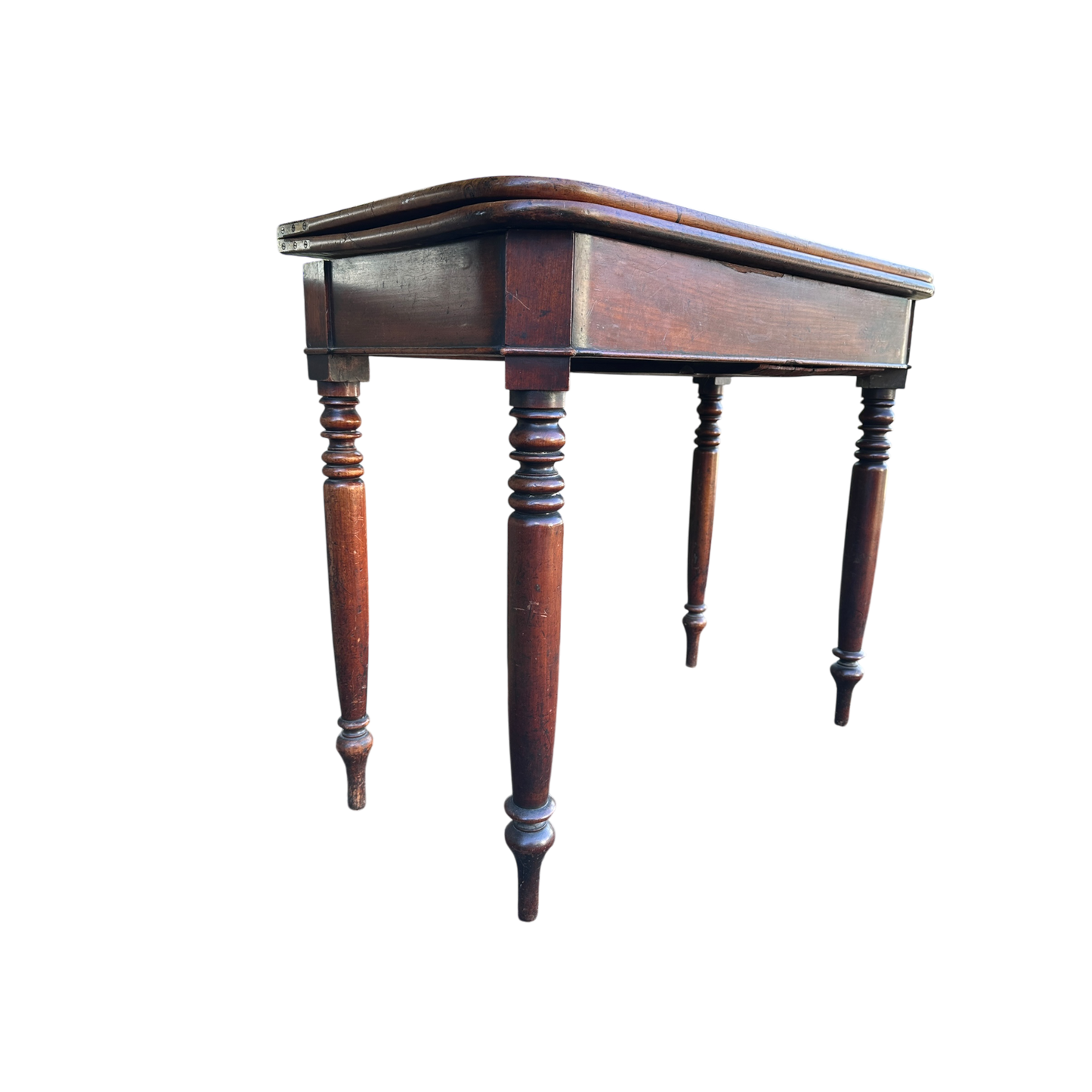 Antique Fold Out Swivel Cart Table / Tea Table Console