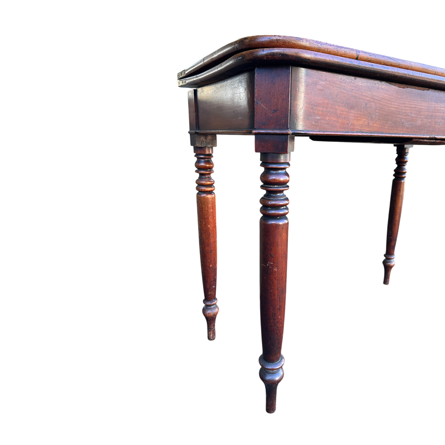 Antique Fold Out Swivel Cart Table / Tea Table Console