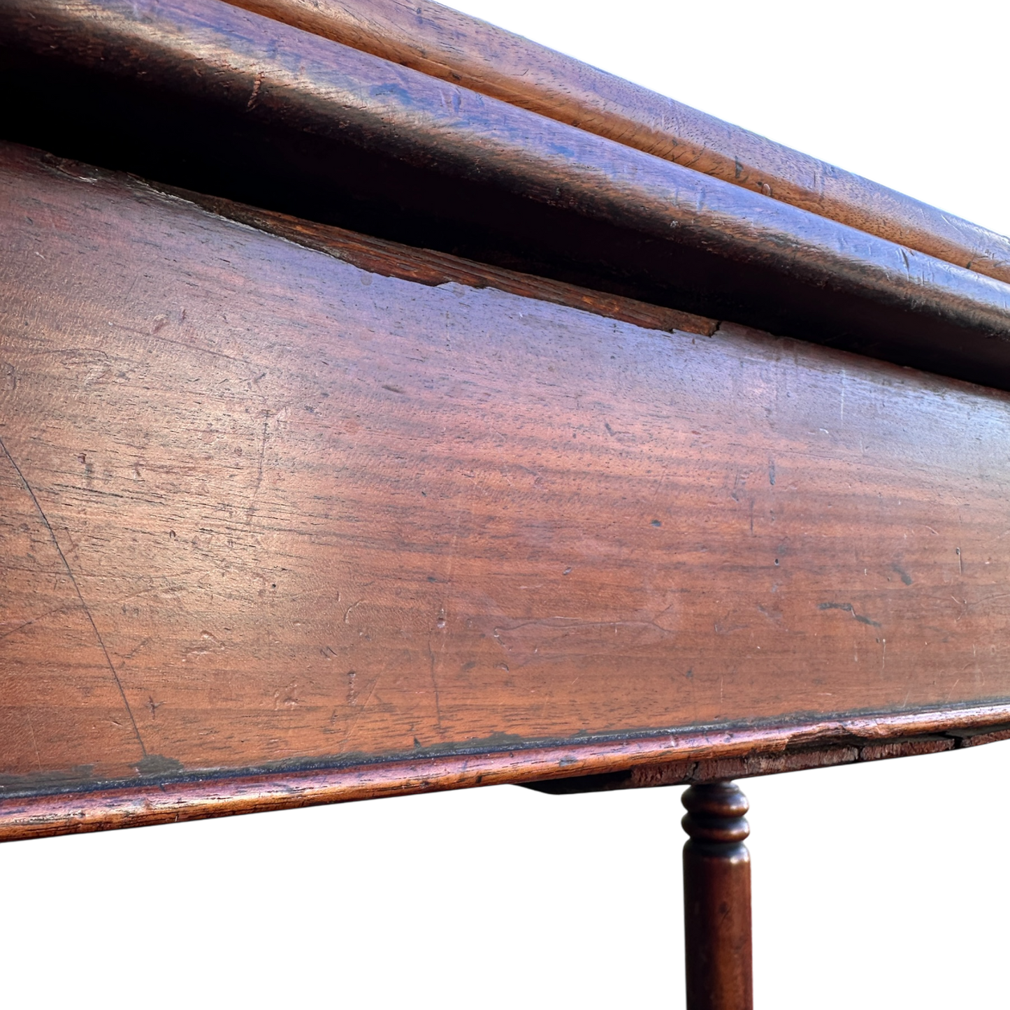 Antique Fold Out Swivel Cart Table / Tea Table Console