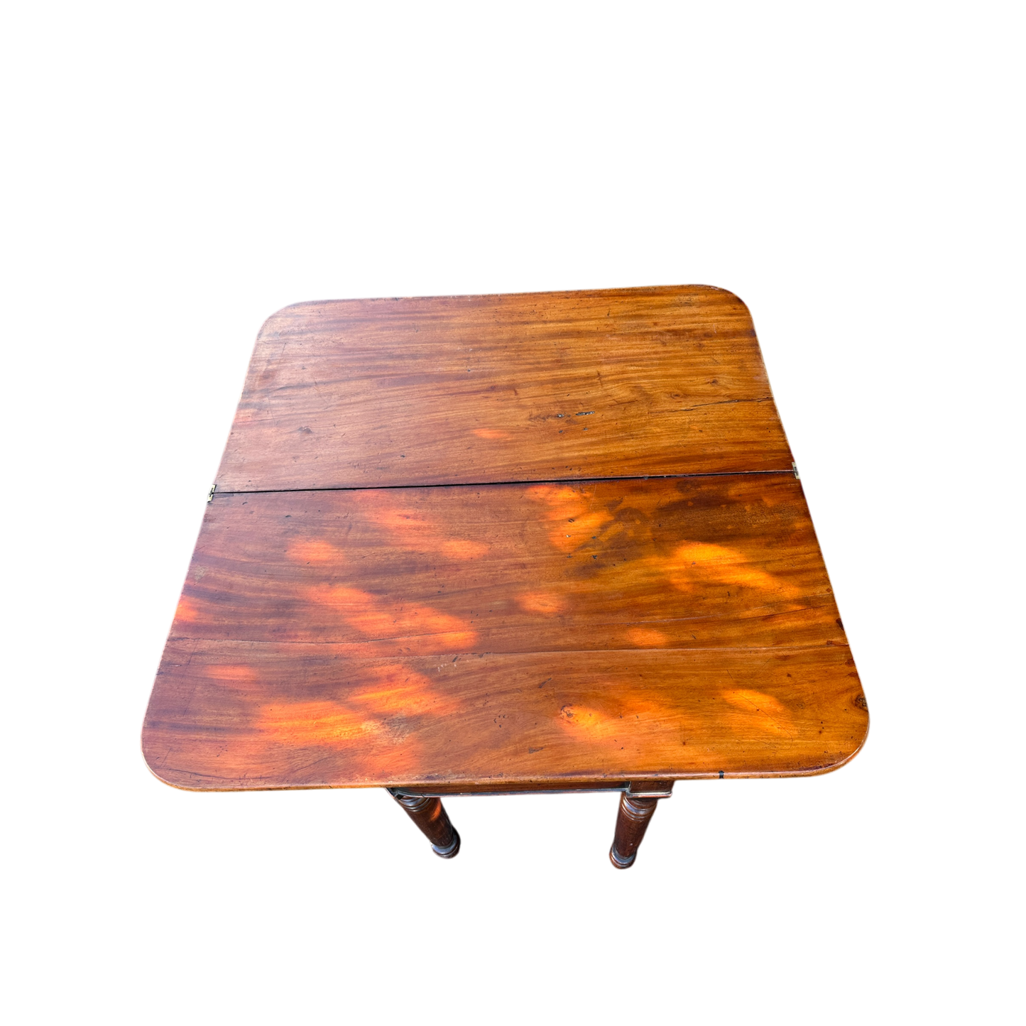 Antique Fold Out Swivel Cart Table / Tea Table Console
