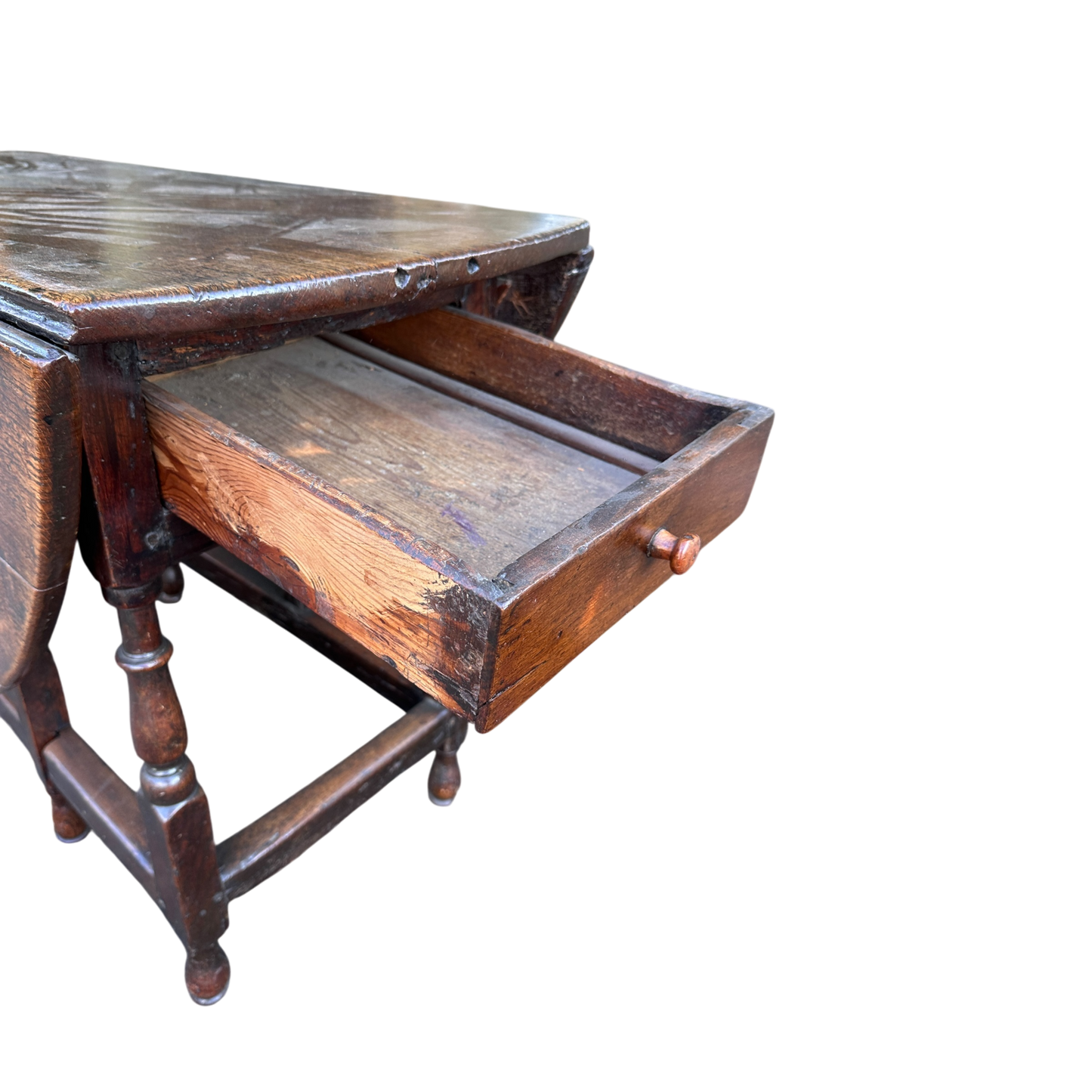Antique Oak Drop Leaf Gate leg Dining Table