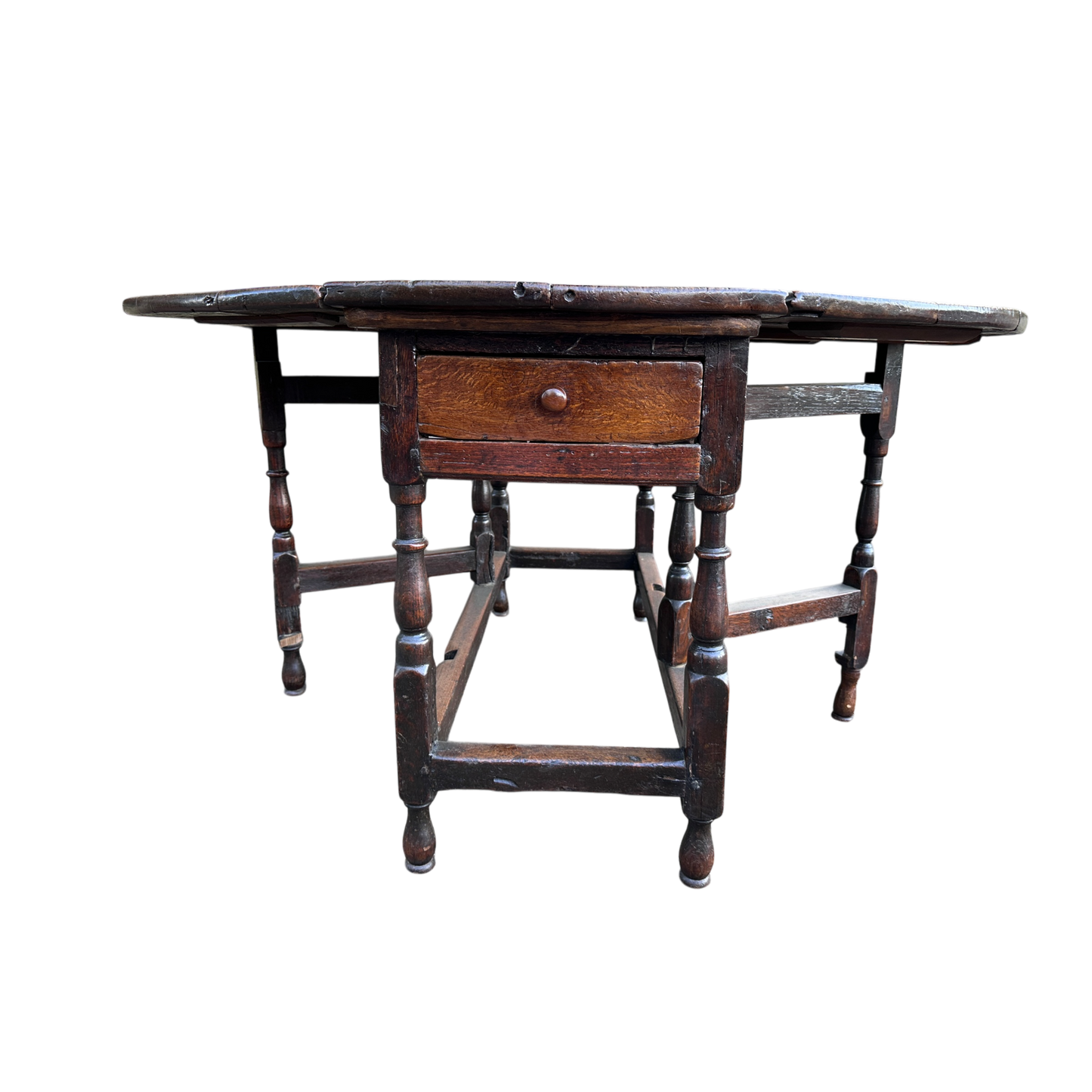 Antique Oak Drop Leaf Gate leg Dining Table