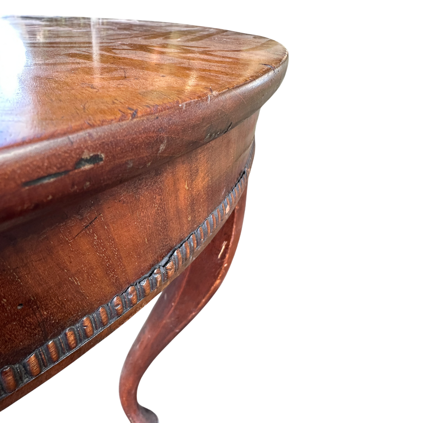 19th Century Mahogany Oval Dining Table on cabriole legs