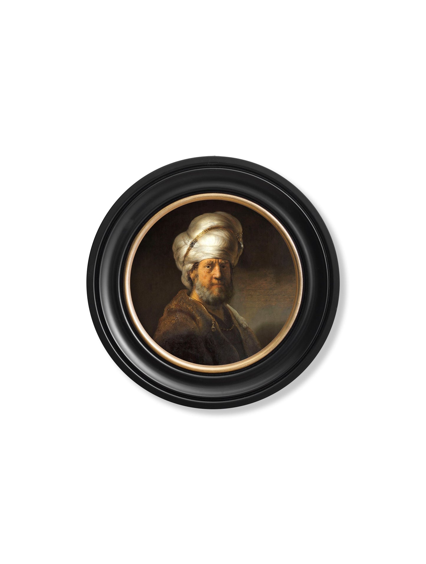 c 17th century rembrandts orient in size 70 x 70cm - glass-fronted framed wall art print with solid wood frame, a beautiful addition to stylish homes