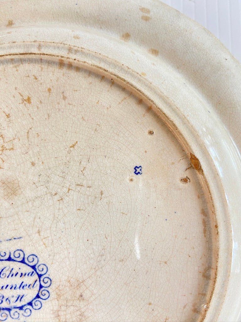 Antique Blue and White Willow Pattern Small Semi China Oriental Pattern Plate (1 of 2)The Furniture Recycling ShopFurniture