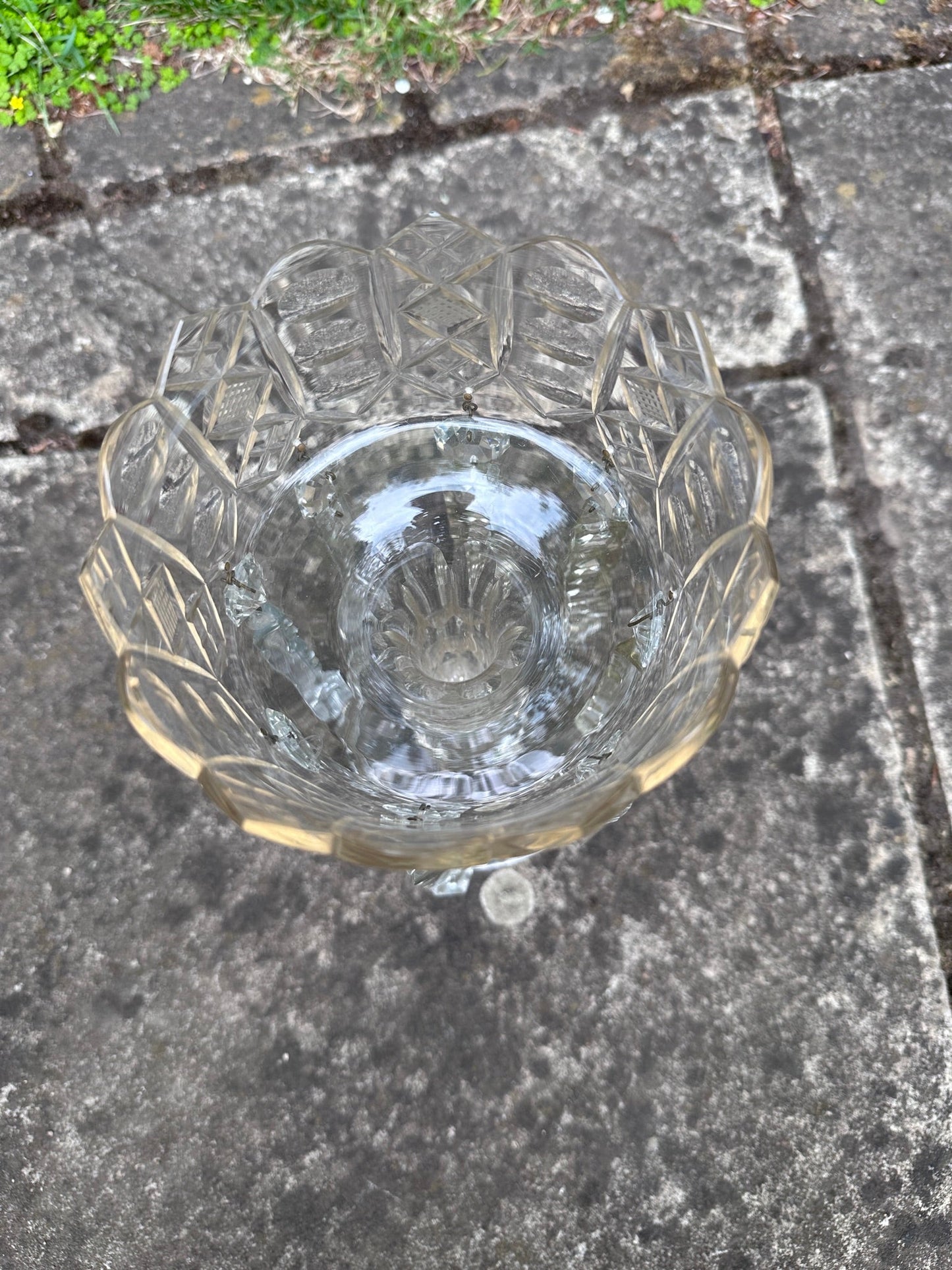 Antique Cut Glass Lustre VaseThe Furniture Recycling Shop