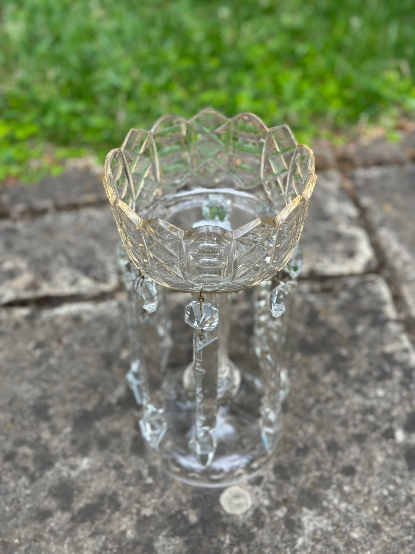 Antique Cut Glass Lustre VaseThe Furniture Recycling Shop