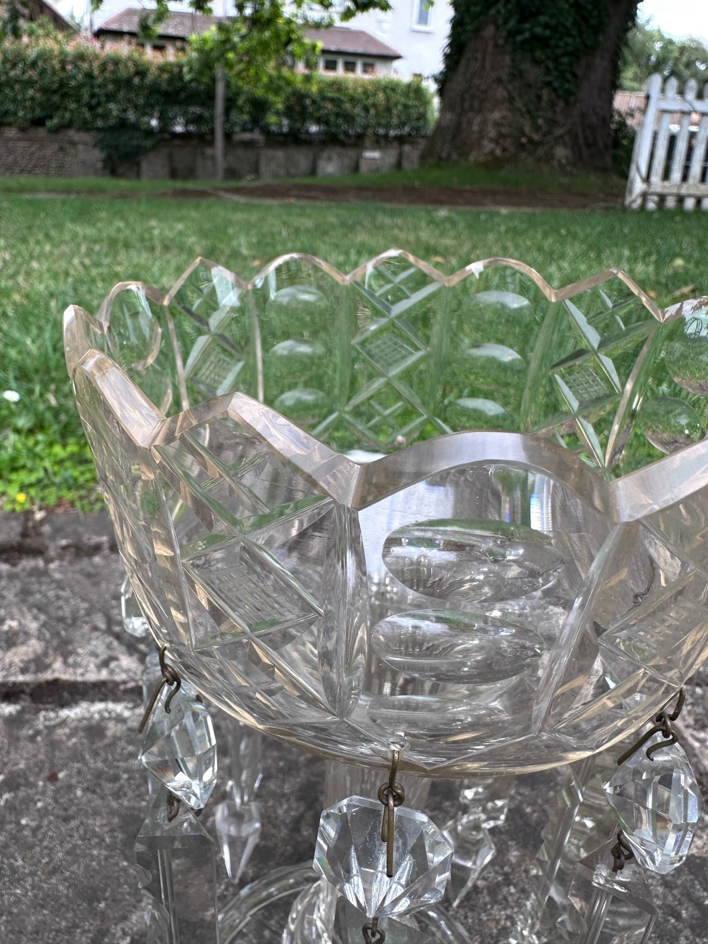 Antique Cut Glass Lustre VaseThe Furniture Recycling Shop