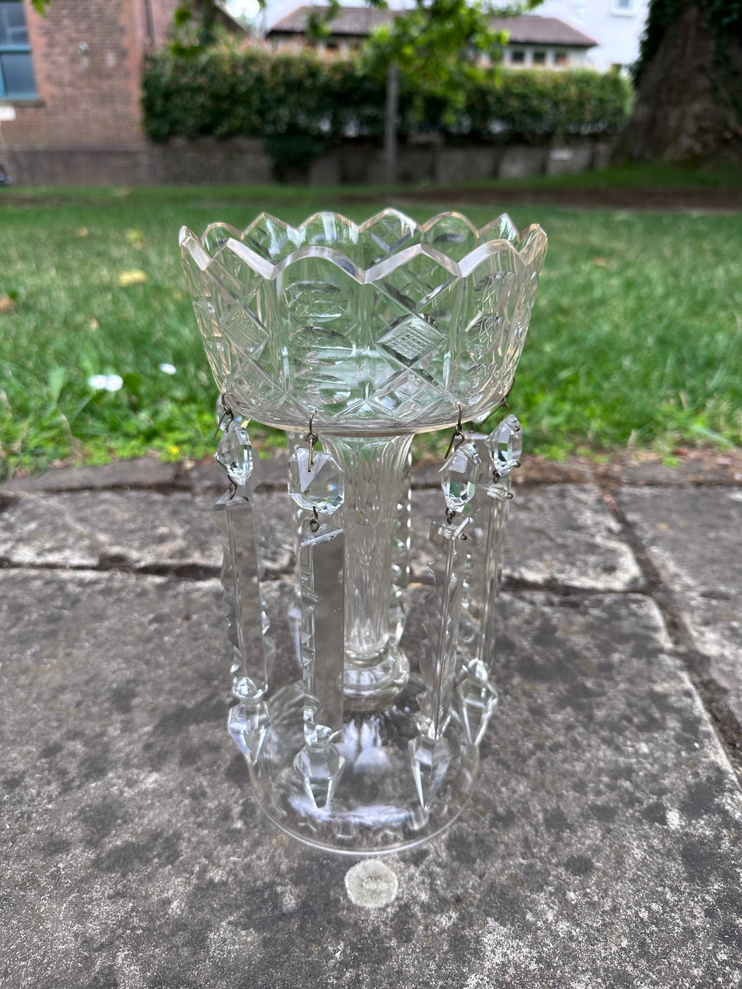 Antique Cut Glass Lustre VaseThe Furniture Recycling Shop