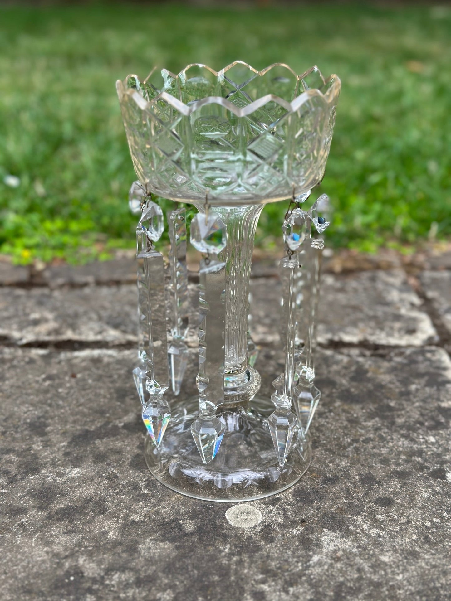 Antique Cut Glass Lustre VaseThe Furniture Recycling Shop