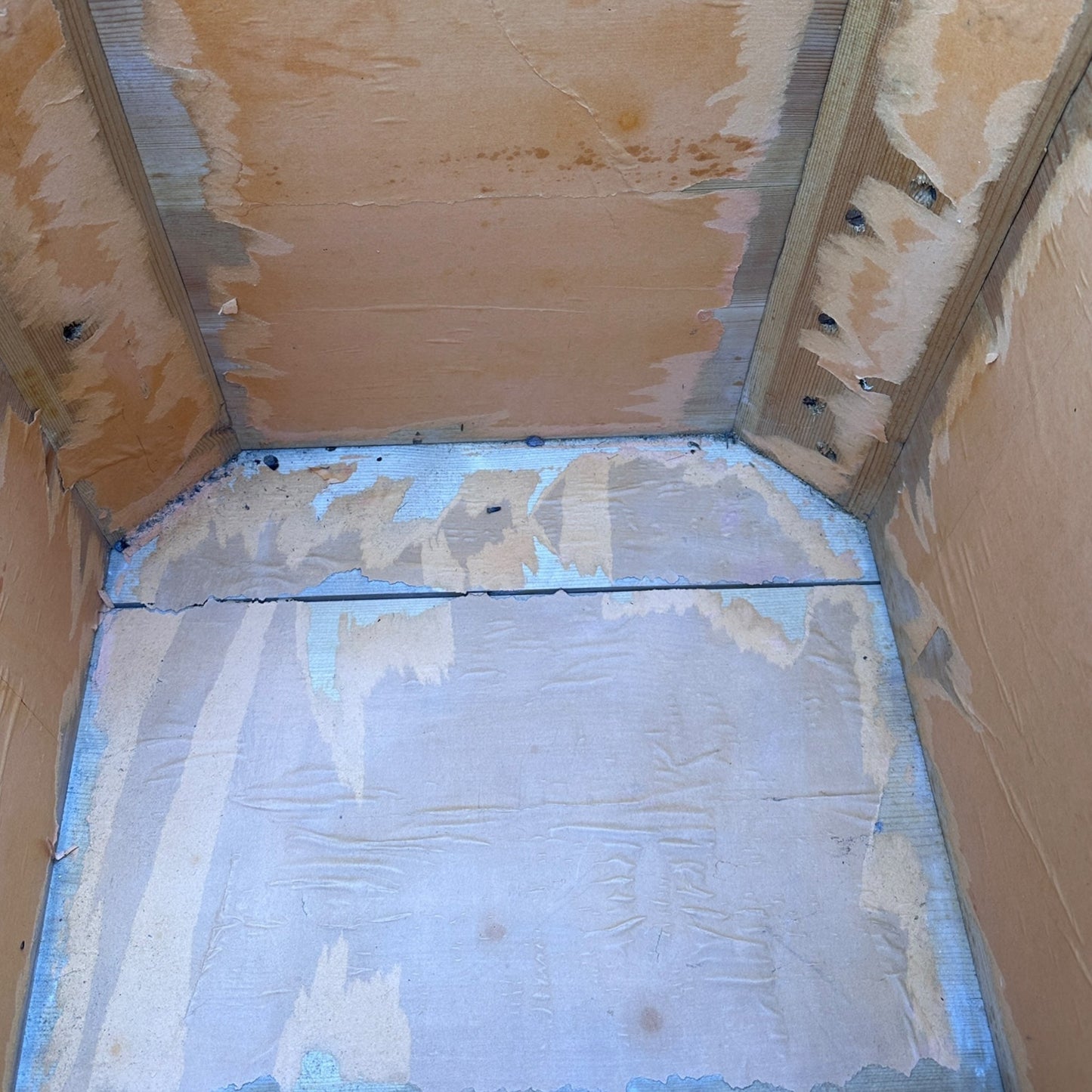 Antique Pine Blue Painted Blanket Chest TrunkThe Furniture Recycling Shop