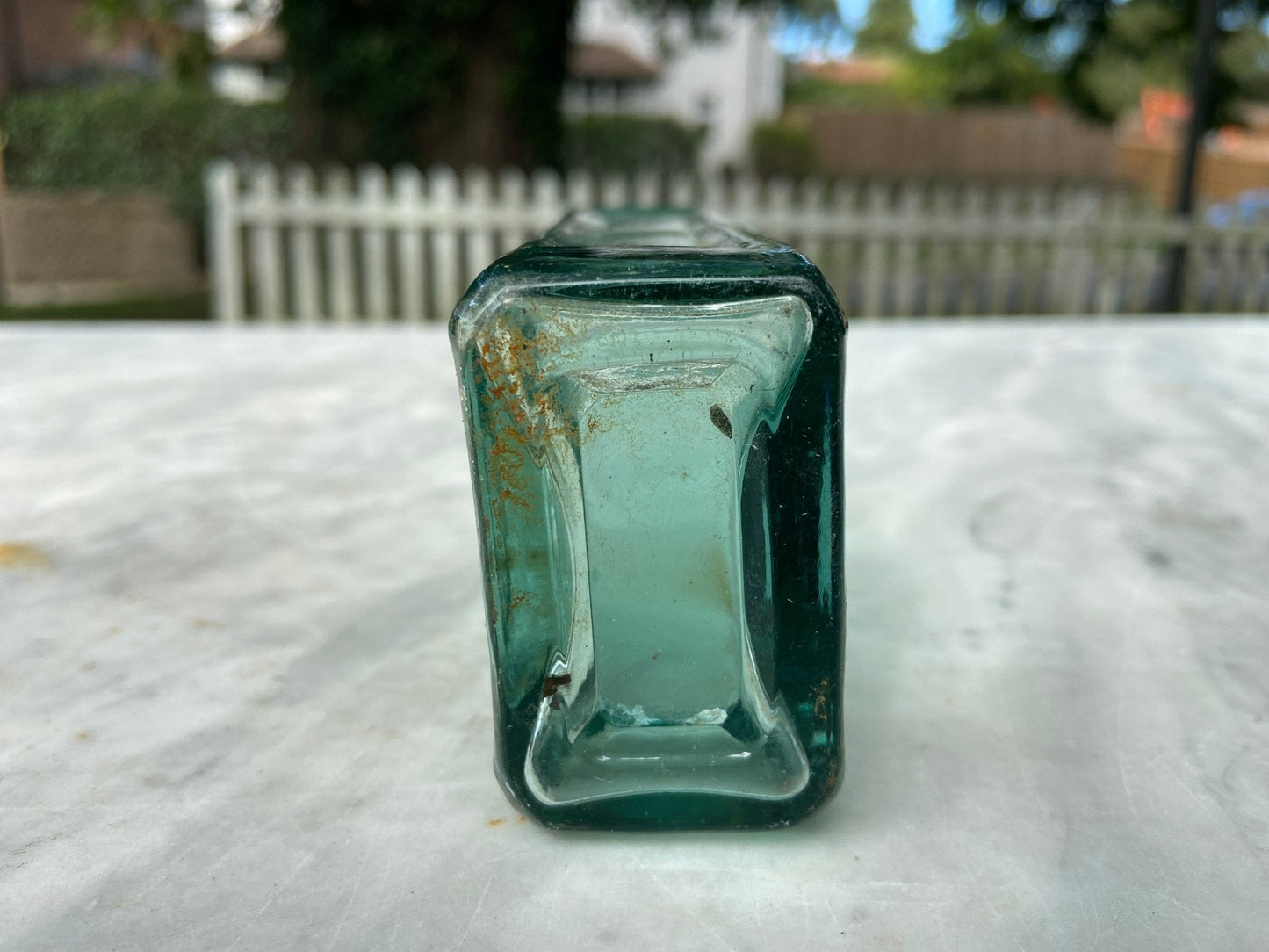 Egg Emulsion of Cod Liver Oil Antique Aqua Green Glass Bottle - Vintage Glass BottleThe Furniture Recycling ShopBottle