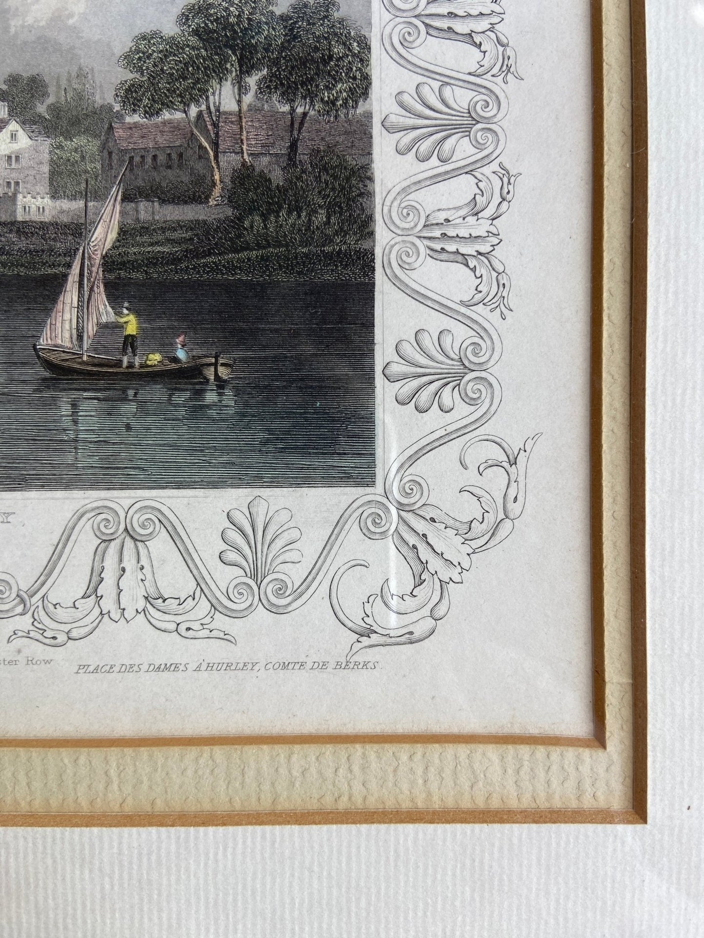 Framed Coloured Etching Print of Lady Place, Hurley, Berkshire PictureThe Furniture Recycling Shop