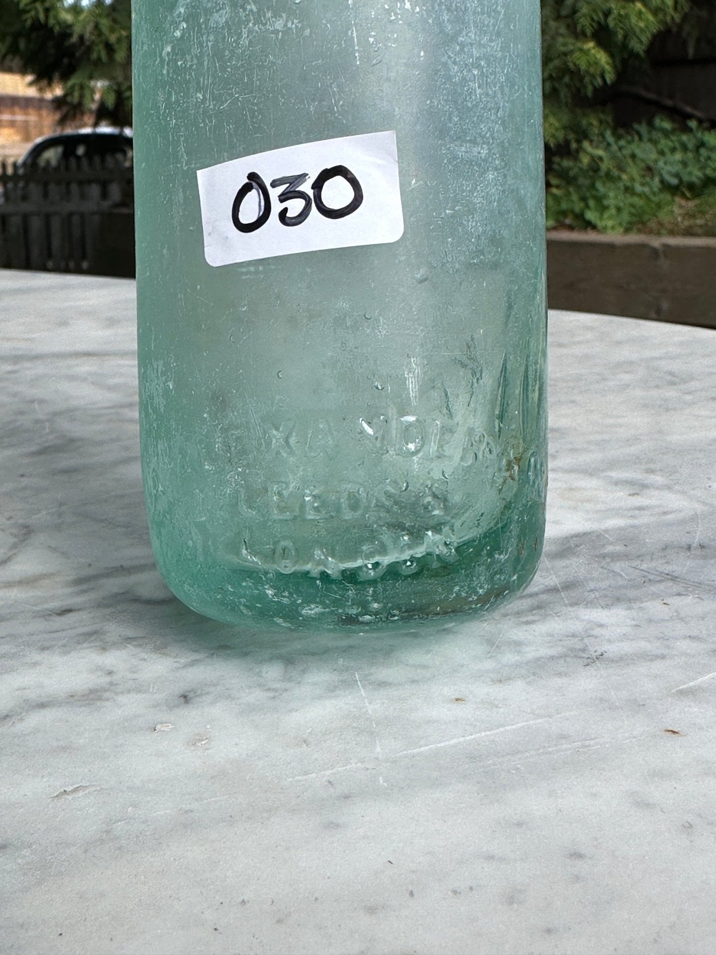 Greenoaf Antique Aqua Blue Glass Bottle - Vintage Glass BottleThe Furniture Recycling ShopBottle